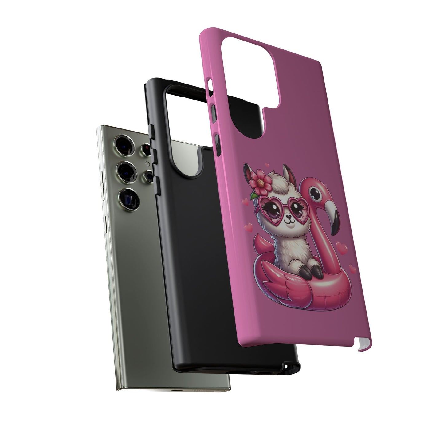 Cute Animal Phone Case, Phone Cover for Kids, Gift for Animal Lovers, Summer Vibes Accessory, Trendy Pink Case