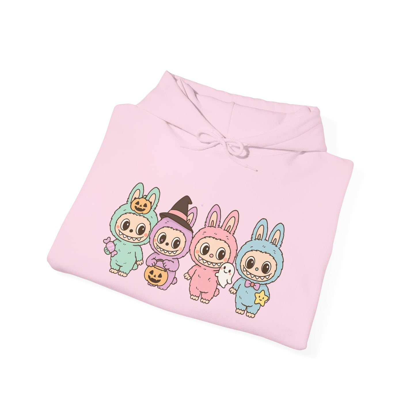 Cute Bunny-Themed Unisex Hoodie, Cozy Animal Sweatshirt for Halloween, Gift for Animal Lovers, Casual Cute Apparel, Funny Graphic Sweatshirt