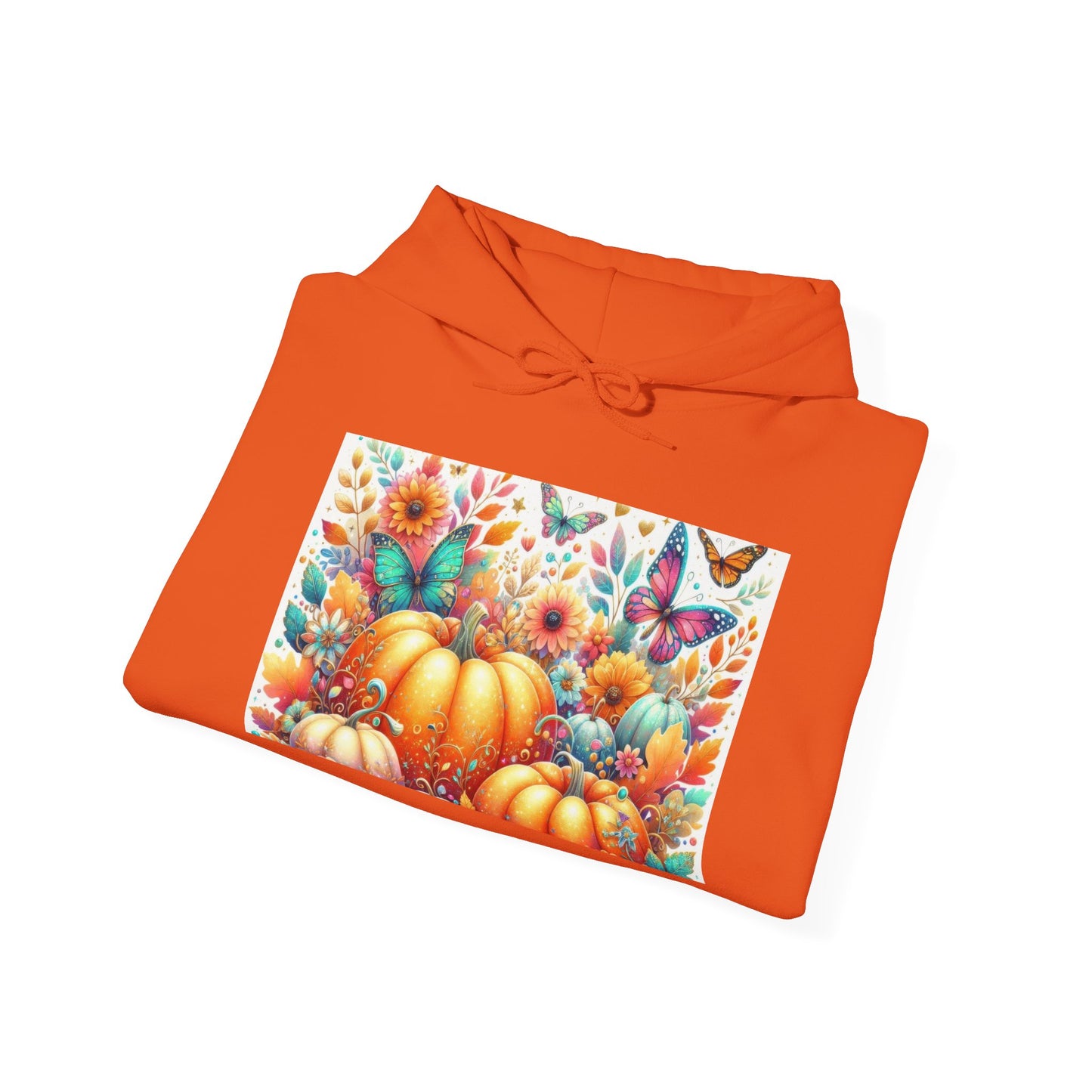 Autumn Floral Pumpkin Hoodie, Cozy Fall Sweatshirt, Nature Lover Gift, Halloween Attire, Harvest Fashion, Seasonal Style