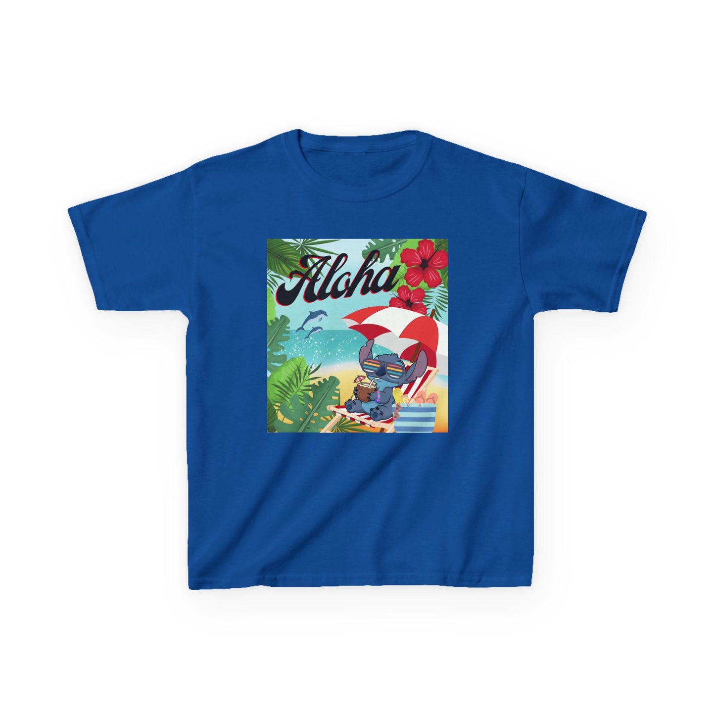 Aloha Paradise Kids Tee, Summer Shirt, Beachwear, Vacation Gift, Nature Lover Gift, Tropical Vibes, Kids Summer Fashion