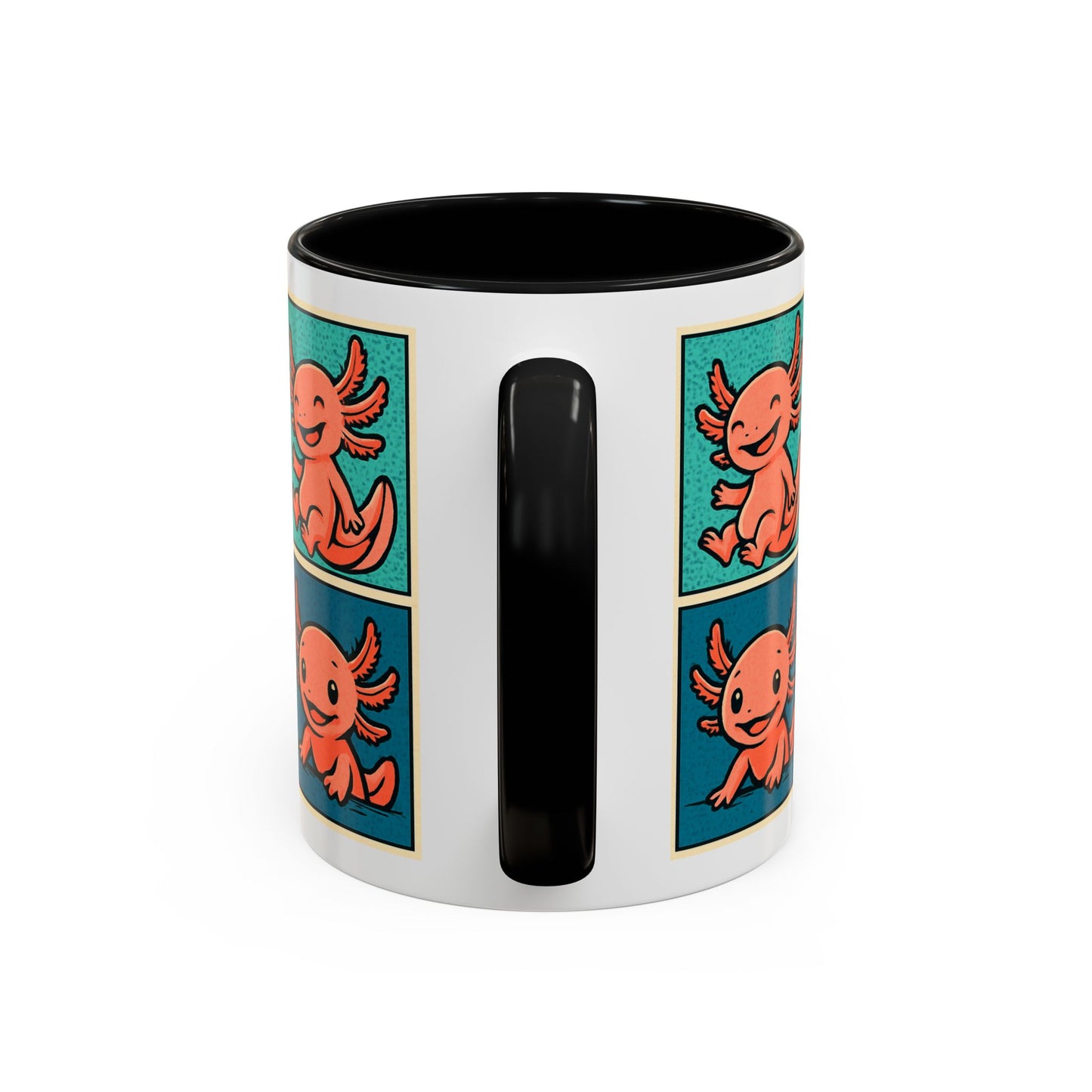 Cute Axolotl Coffee Mug, Fun Animal Mug, Colorful Drinking Cup, Gift for Kids, Office Mug, Aquarium Lover's Cup