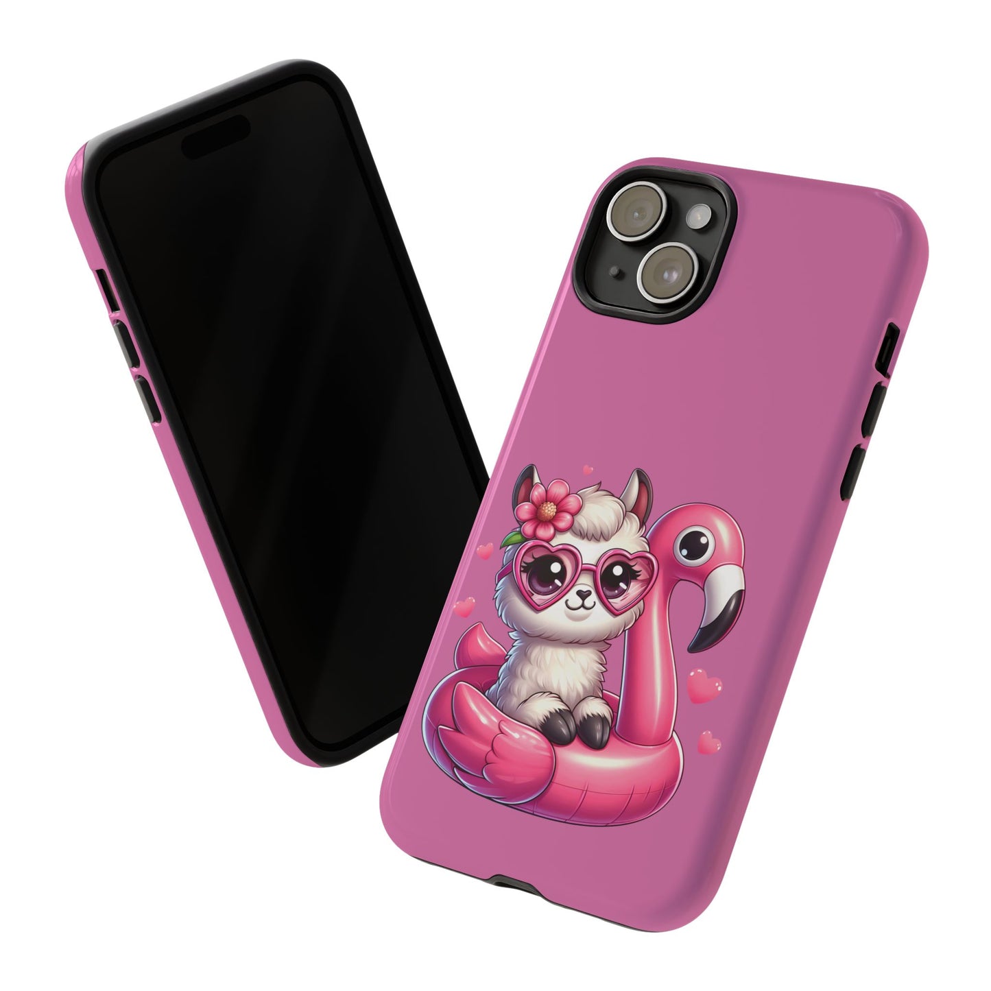 Cute Animal Phone Case, Phone Cover for Kids, Gift for Animal Lovers, Summer Vibes Accessory, Trendy Pink Case