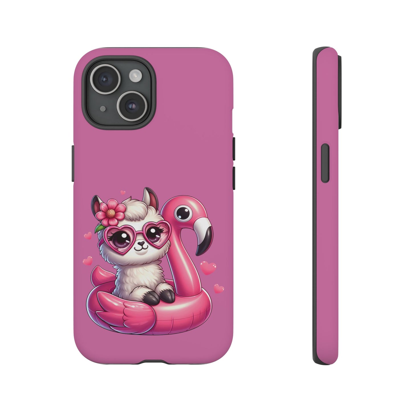 Cute Animal Phone Case, Phone Cover for Kids, Gift for Animal Lovers, Summer Vibes Accessory, Trendy Pink Case