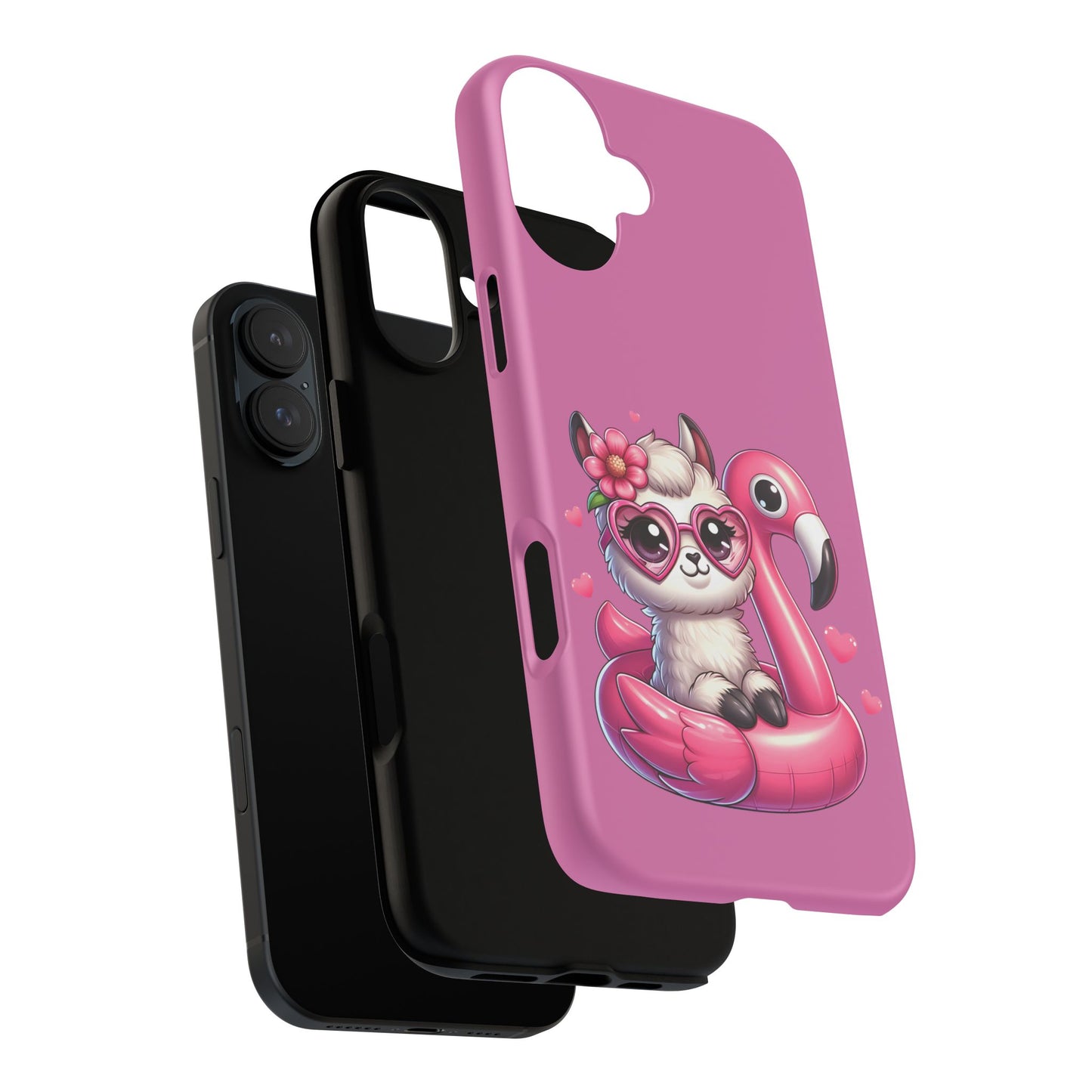Cute Animal Phone Case, Phone Cover for Kids, Gift for Animal Lovers, Summer Vibes Accessory, Trendy Pink Case
