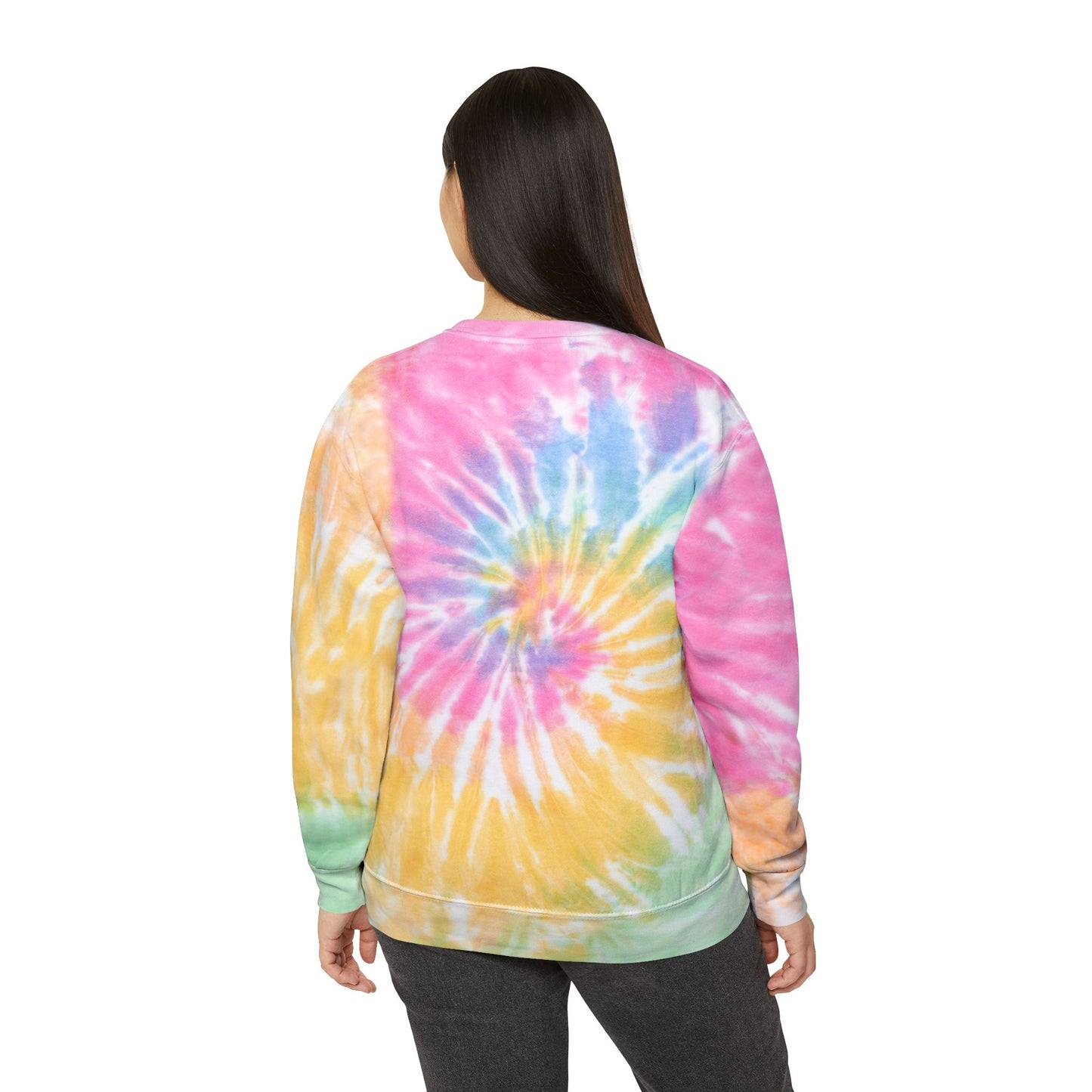 Cute Bunny Tie-Dye Sweatshirt, Unisex Tie-Dye Pullover, Pastel Cozy Sweatshirt, Unique Tie-Dye Apparel, Casual Fun Gift