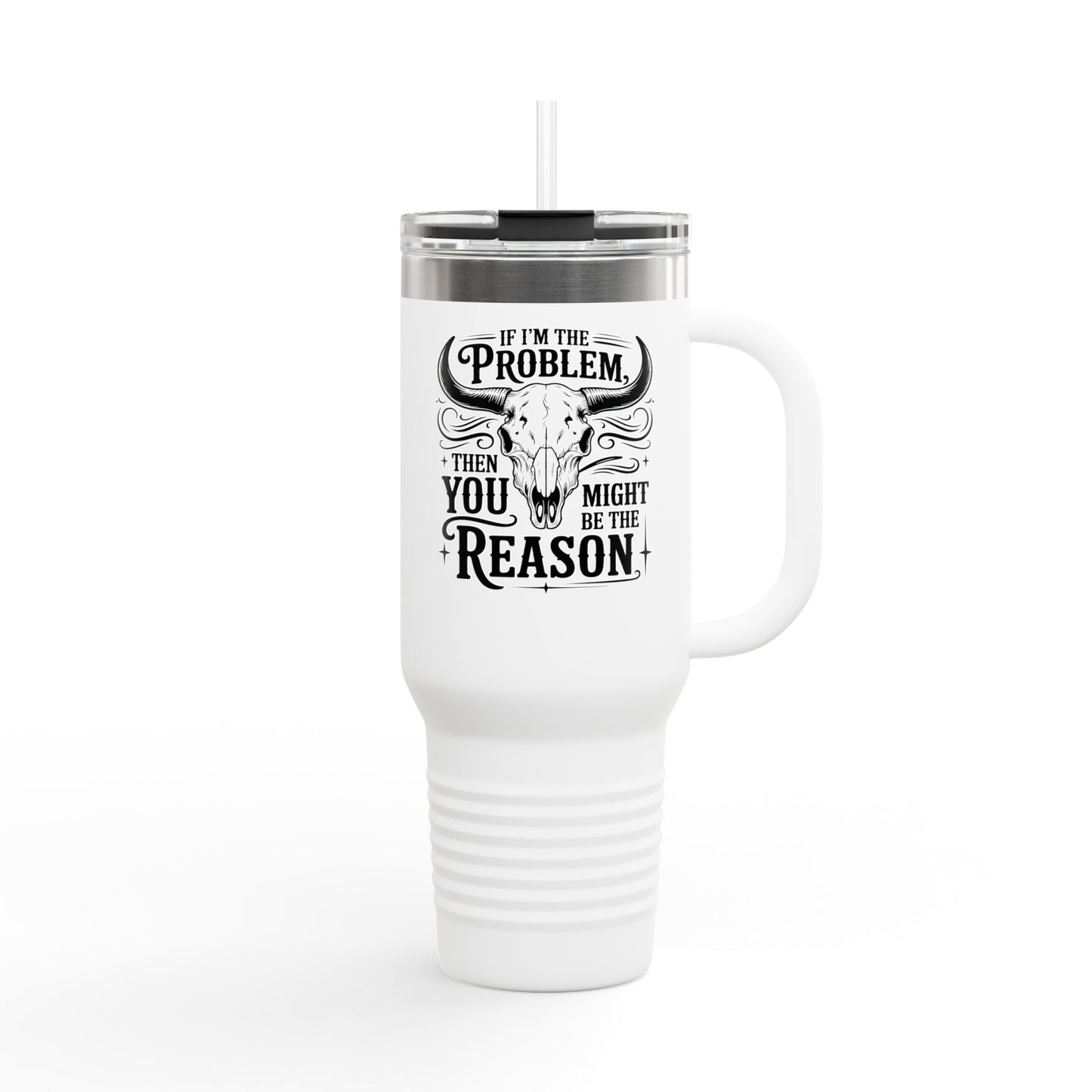 Funny Insulated Travel Mug, 40oz with Quote, Perfect for Road Trips, Camping, Gifting, and Daily Coffee Routines