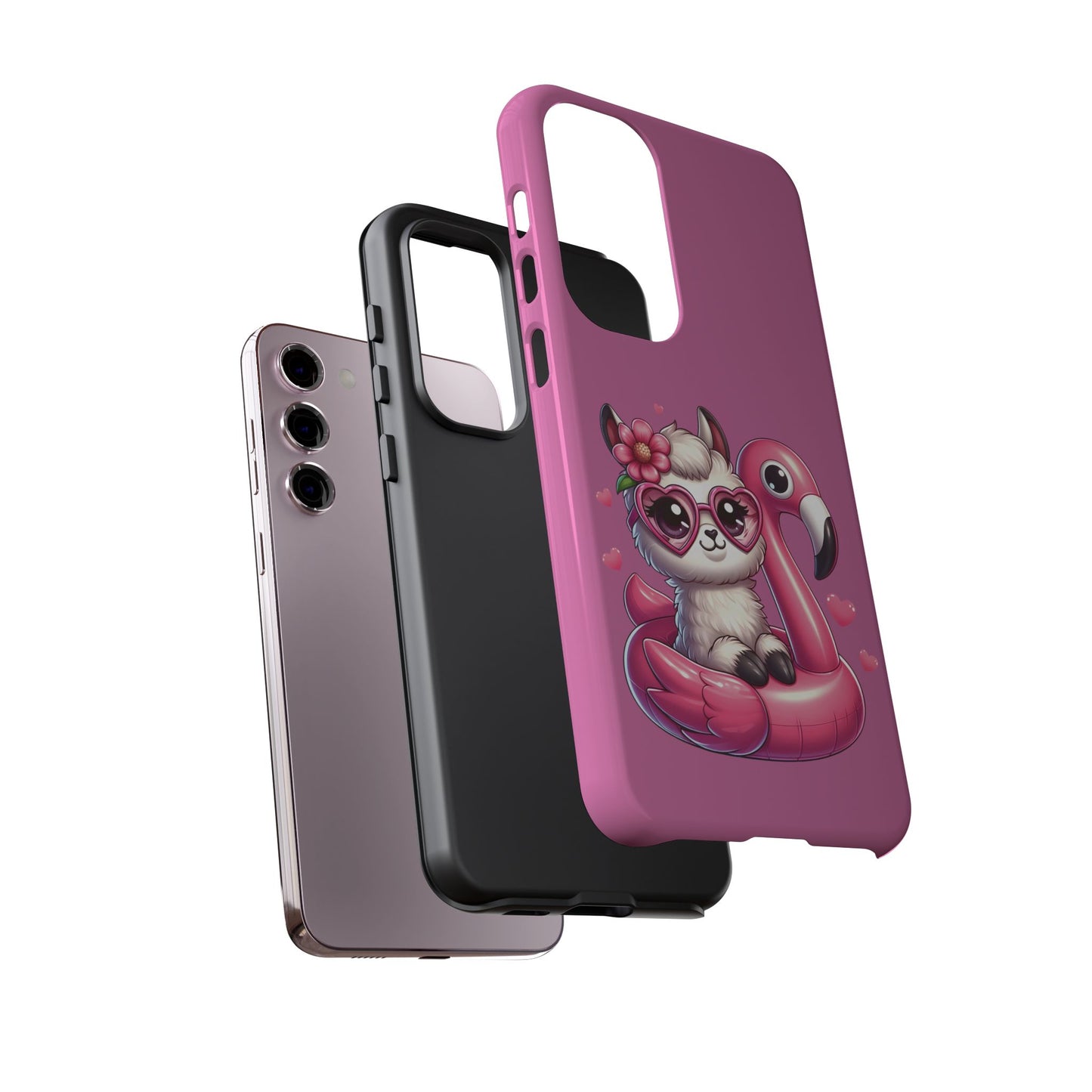 Cute Animal Phone Case, Phone Cover for Kids, Gift for Animal Lovers, Summer Vibes Accessory, Trendy Pink Case