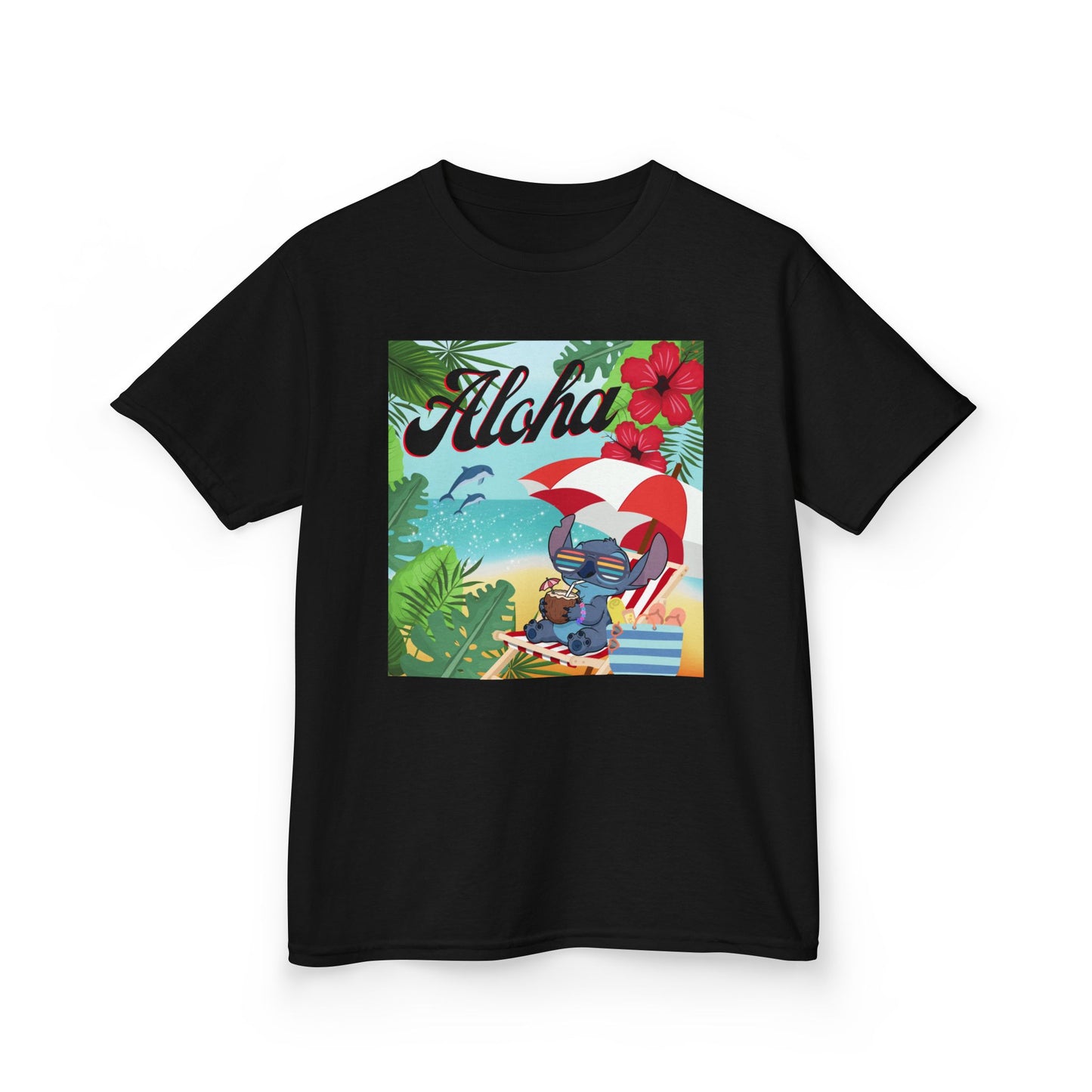 Aloha Paradise Kids Tee, Summer Shirt, Beachwear, Vacation Gift, Nature Lover Gift, Tropical Vibes, Kids Summer Fashion