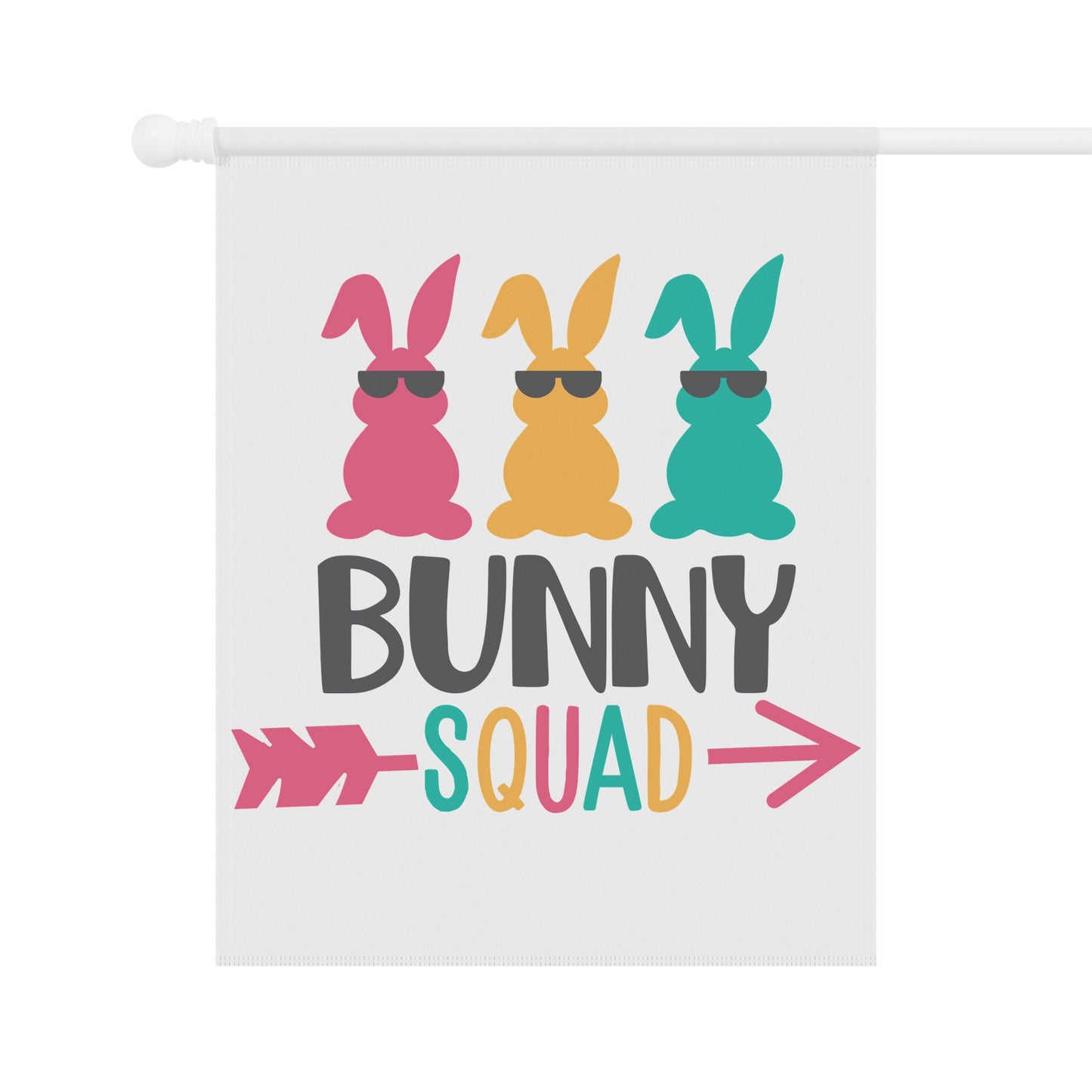 Bunny Squad Garden Banner, Funny Spring Decor, Easter Yard Sign, Outdoor Easter Decoration, Cute Garden Flag