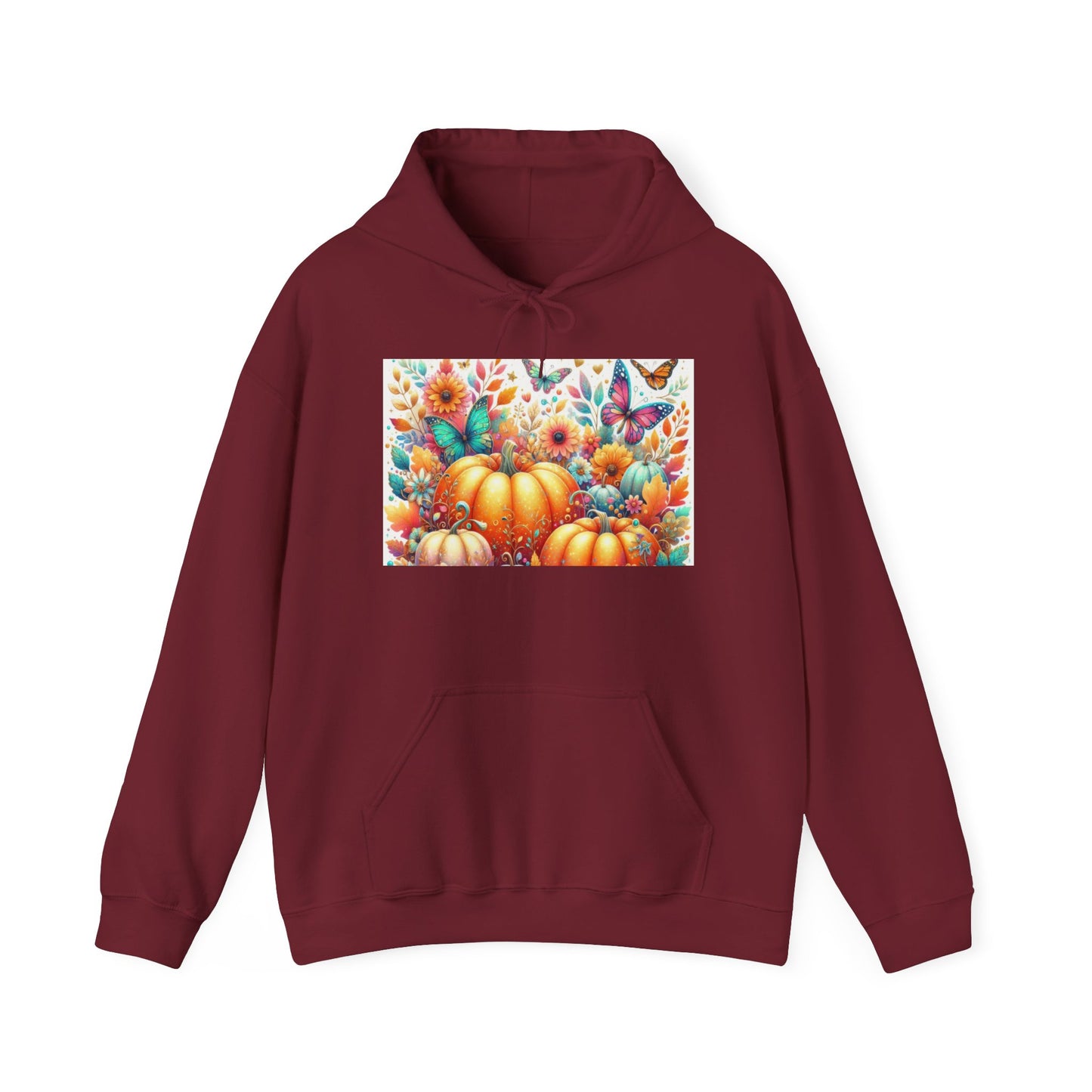 Autumn Floral Pumpkin Hoodie, Cozy Fall Sweatshirt, Nature Lover Gift, Halloween Attire, Harvest Fashion, Seasonal Style