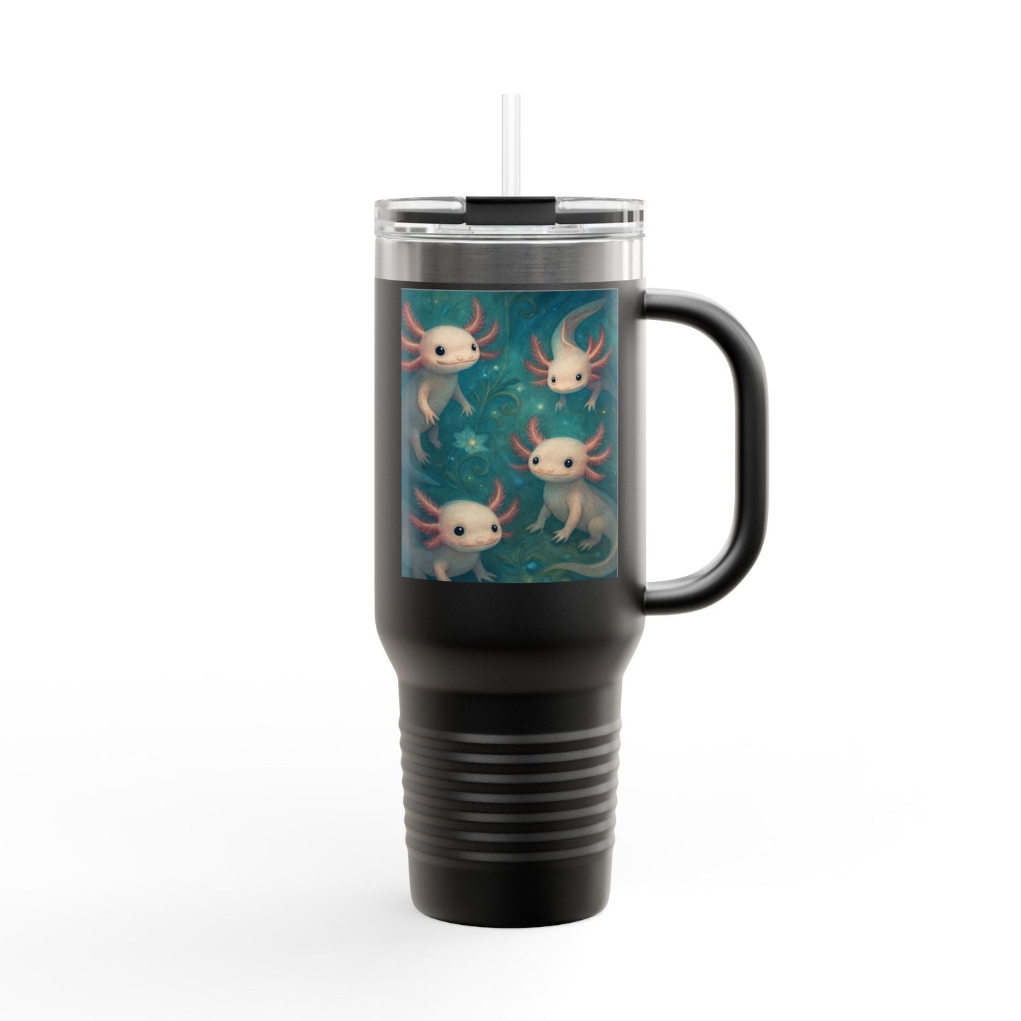 Whimsical Insulated Travel Mug, 40oz - Cute Creatures Design for Coffee Lovers, Travel, Gifts, Birthday, Nature Enthusiasts, Fun Mugs