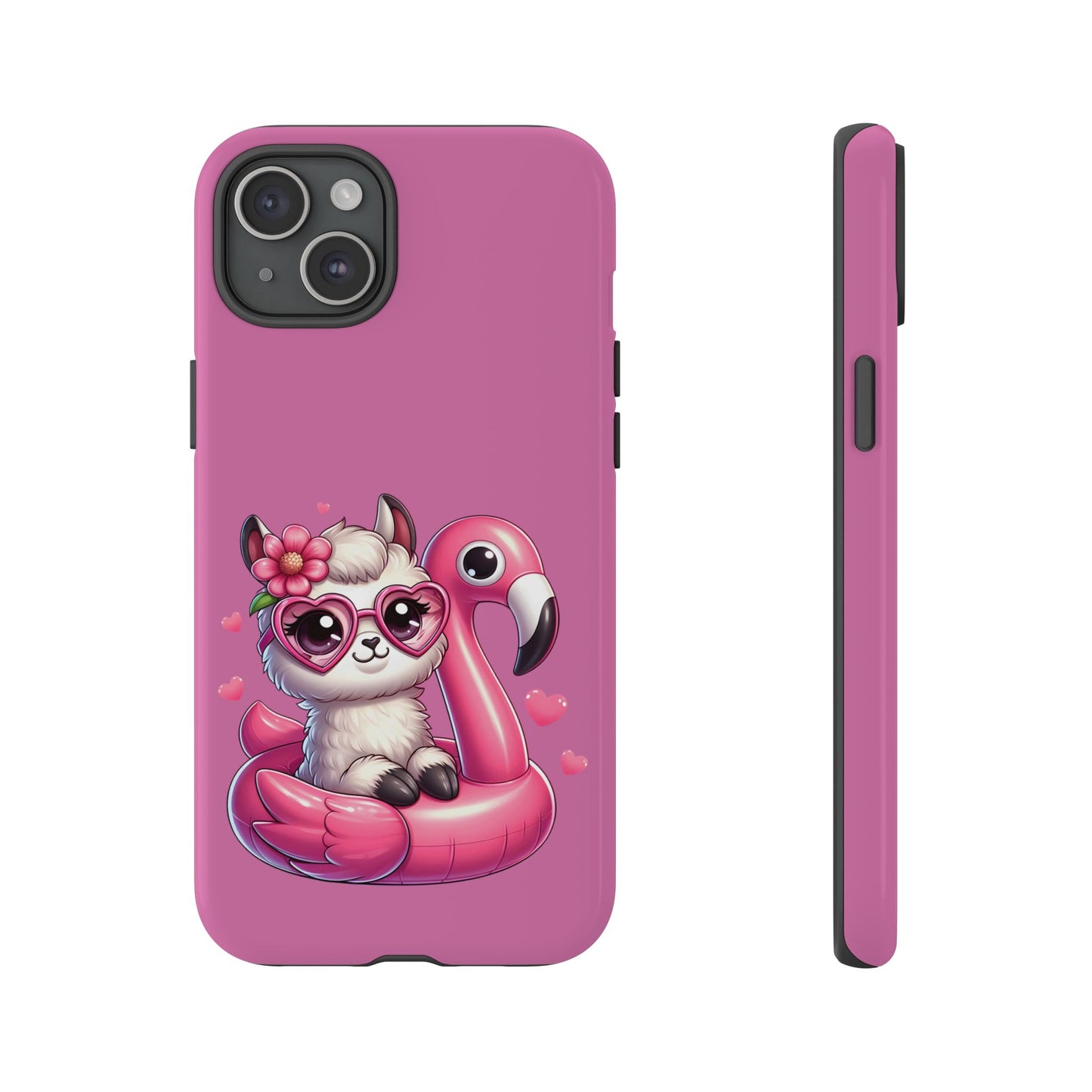 Cute Animal Phone Case, Phone Cover for Kids, Gift for Animal Lovers, Summer Vibes Accessory, Trendy Pink Case