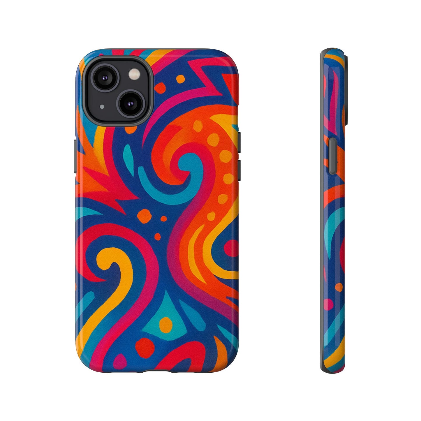 Vibrant Phone Case - Colorful Tough Case, Protective Cover, Unique Design, Trendy Gift, Phone Accessory