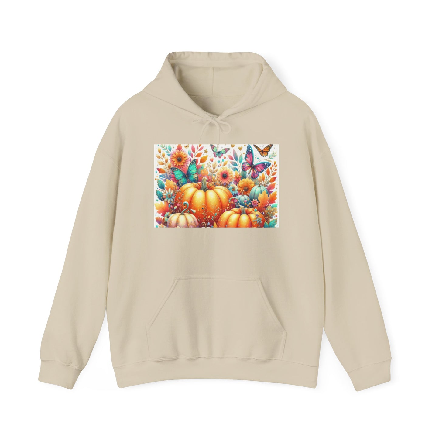 Autumn Floral Pumpkin Hoodie, Cozy Fall Sweatshirt, Nature Lover Gift, Halloween Attire, Harvest Fashion, Seasonal Style
