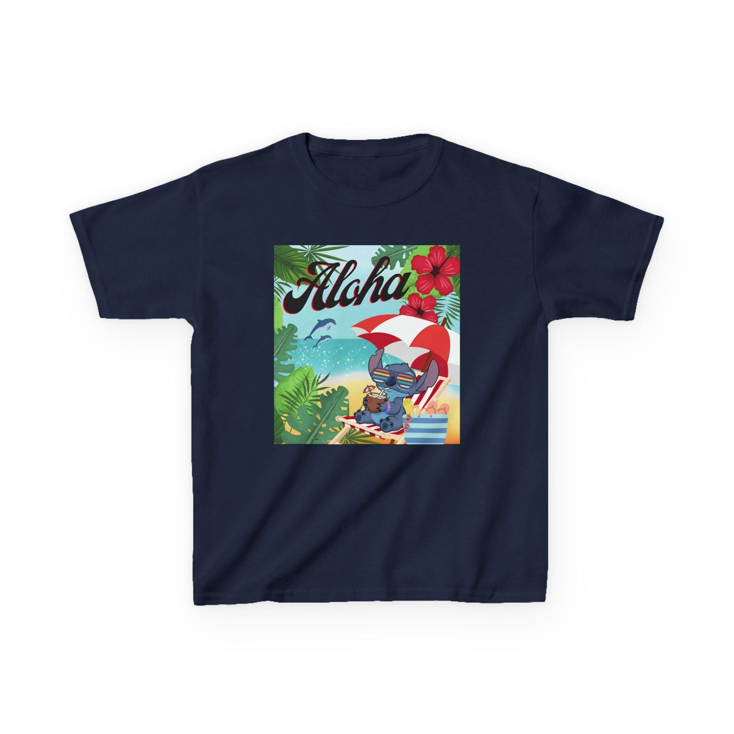Aloha Paradise Kids Tee, Summer Shirt, Beachwear, Vacation Gift, Nature Lover Gift, Tropical Vibes, Kids Summer Fashion