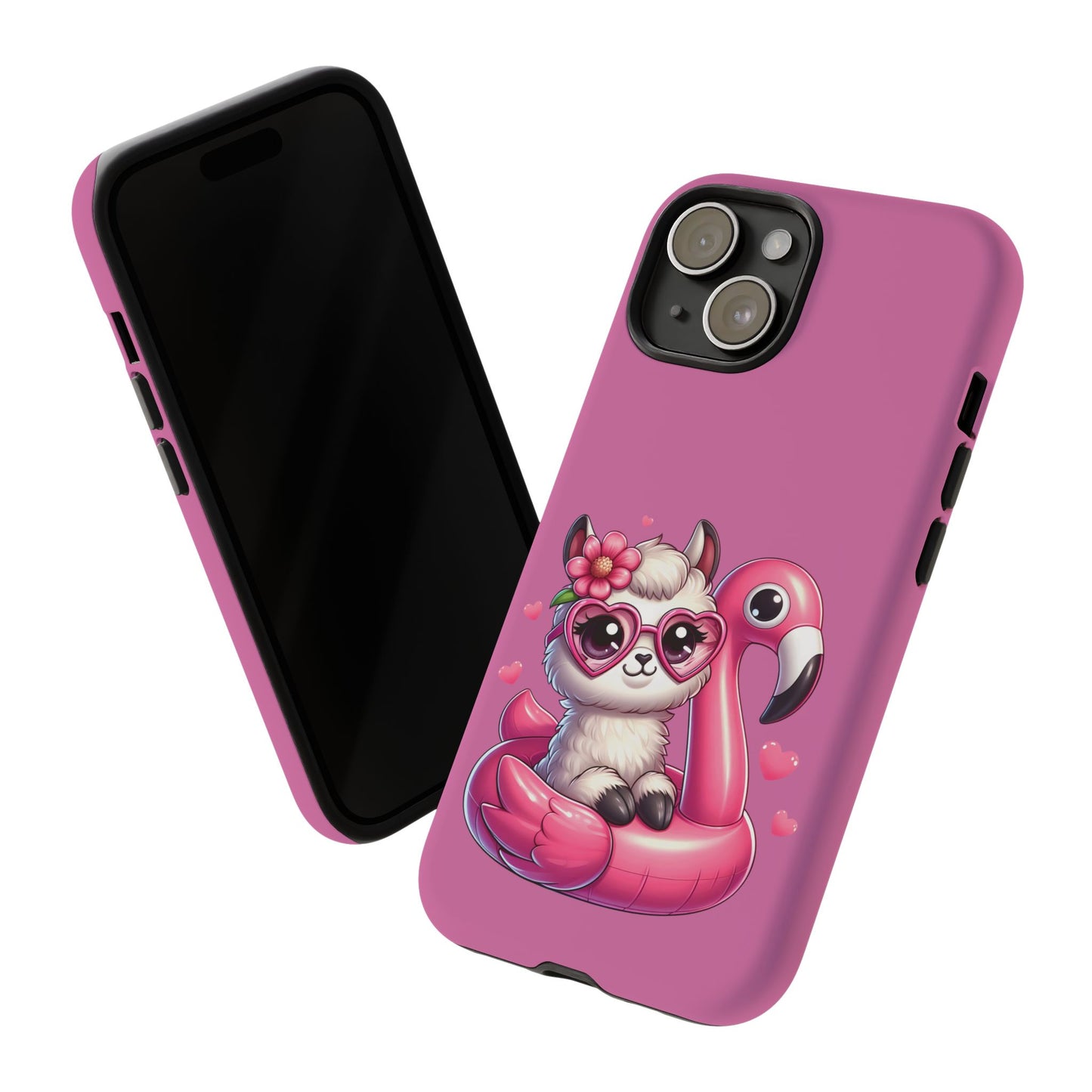 Cute Animal Phone Case, Phone Cover for Kids, Gift for Animal Lovers, Summer Vibes Accessory, Trendy Pink Case