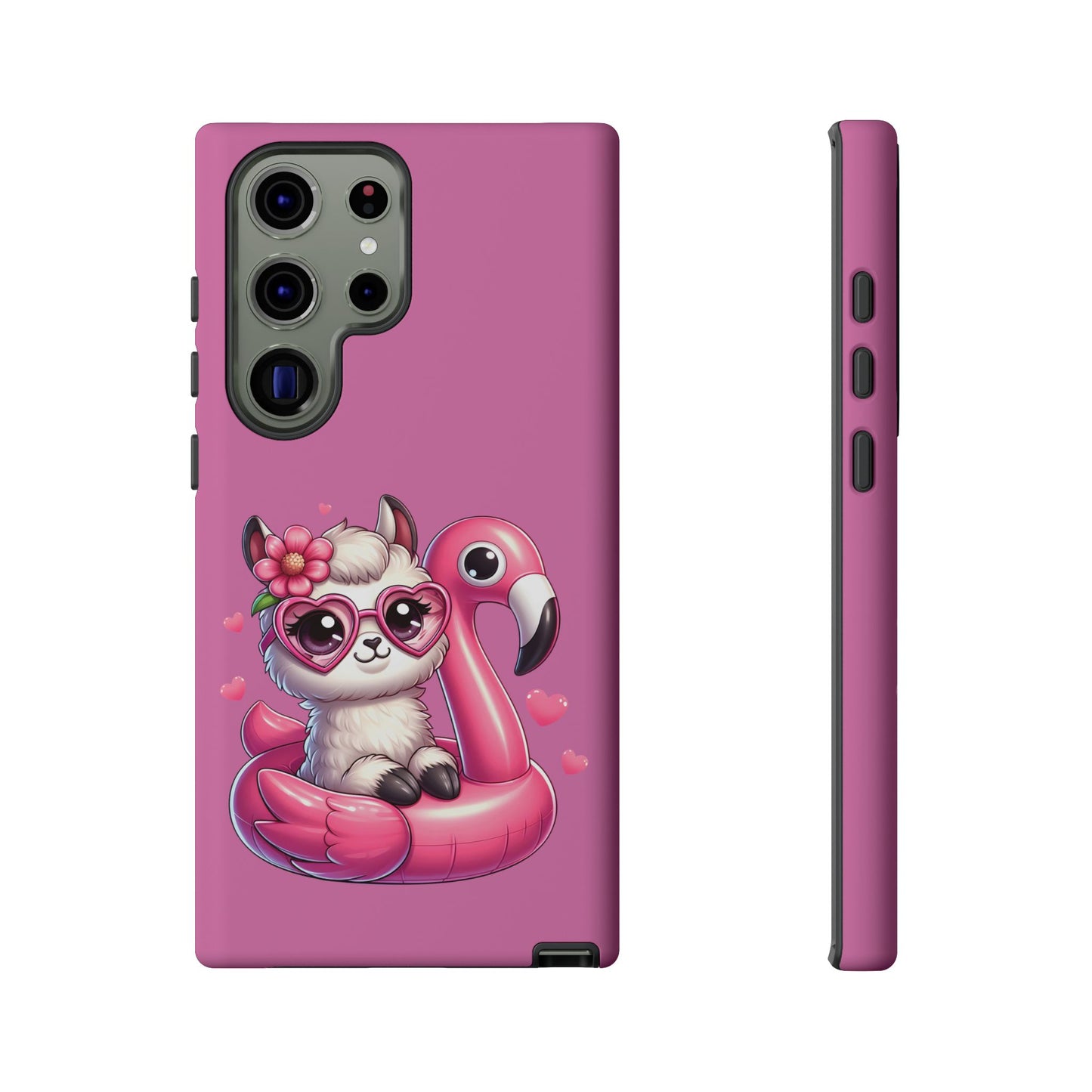 Cute Animal Phone Case, Phone Cover for Kids, Gift for Animal Lovers, Summer Vibes Accessory, Trendy Pink Case