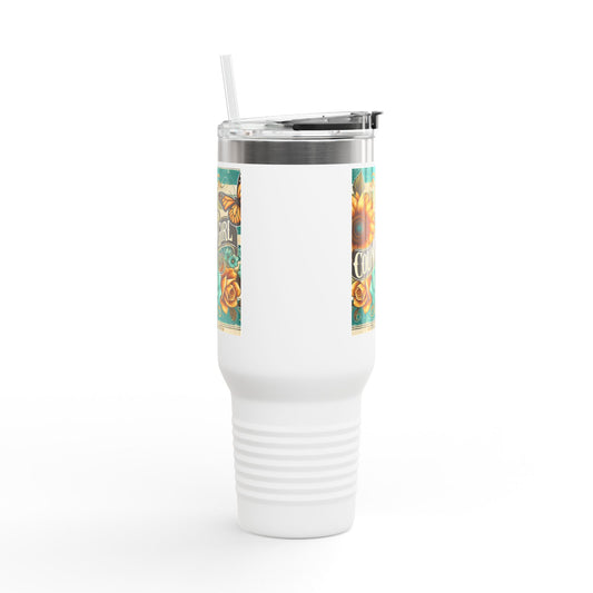 Country Girl Insulated Travel Mug, Perfect for Coffee Lovers, Floral Design, Road Trips, Gifts for Her, Summer Picnics