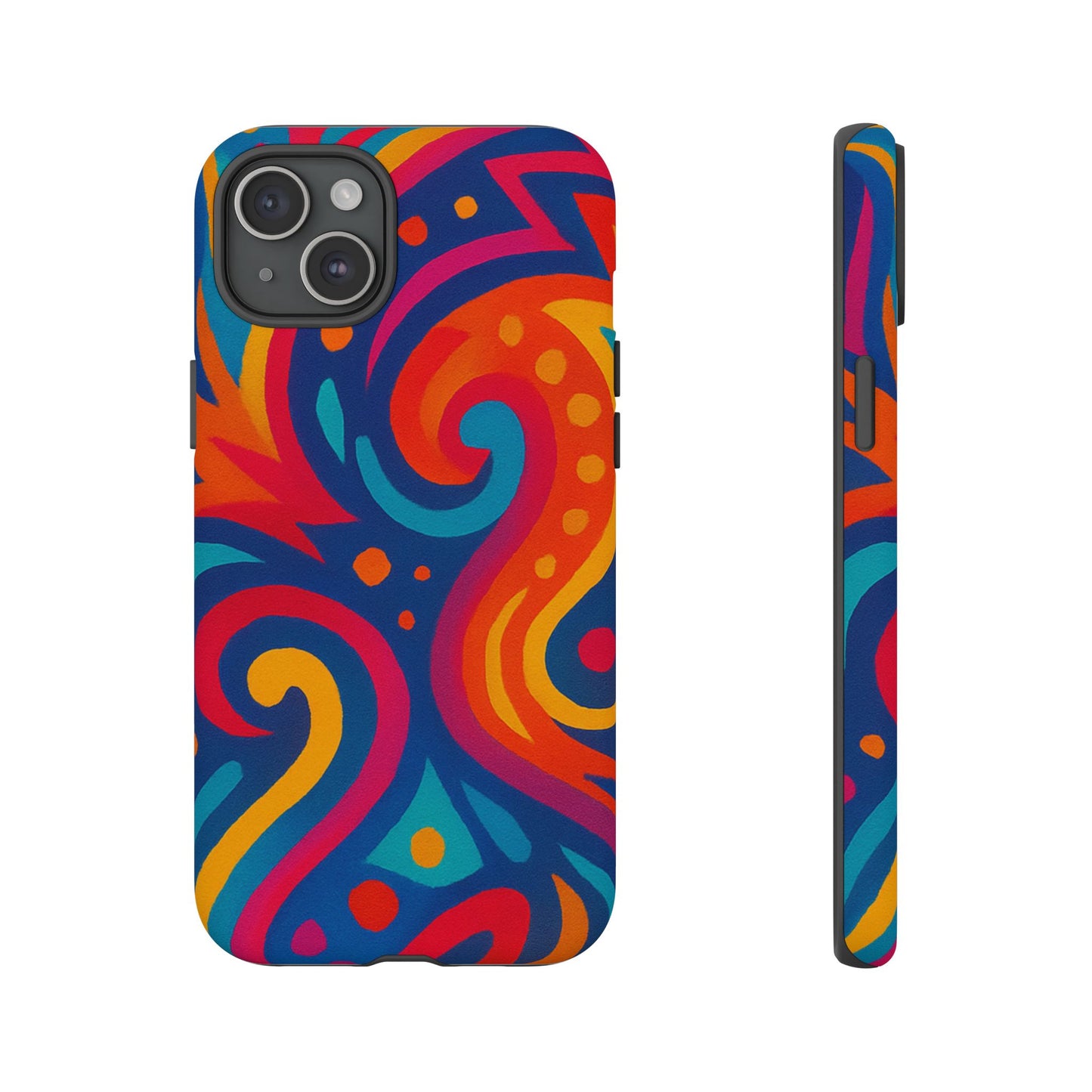 Vibrant Phone Case - Colorful Tough Case, Protective Cover, Unique Design, Trendy Gift, Phone Accessory