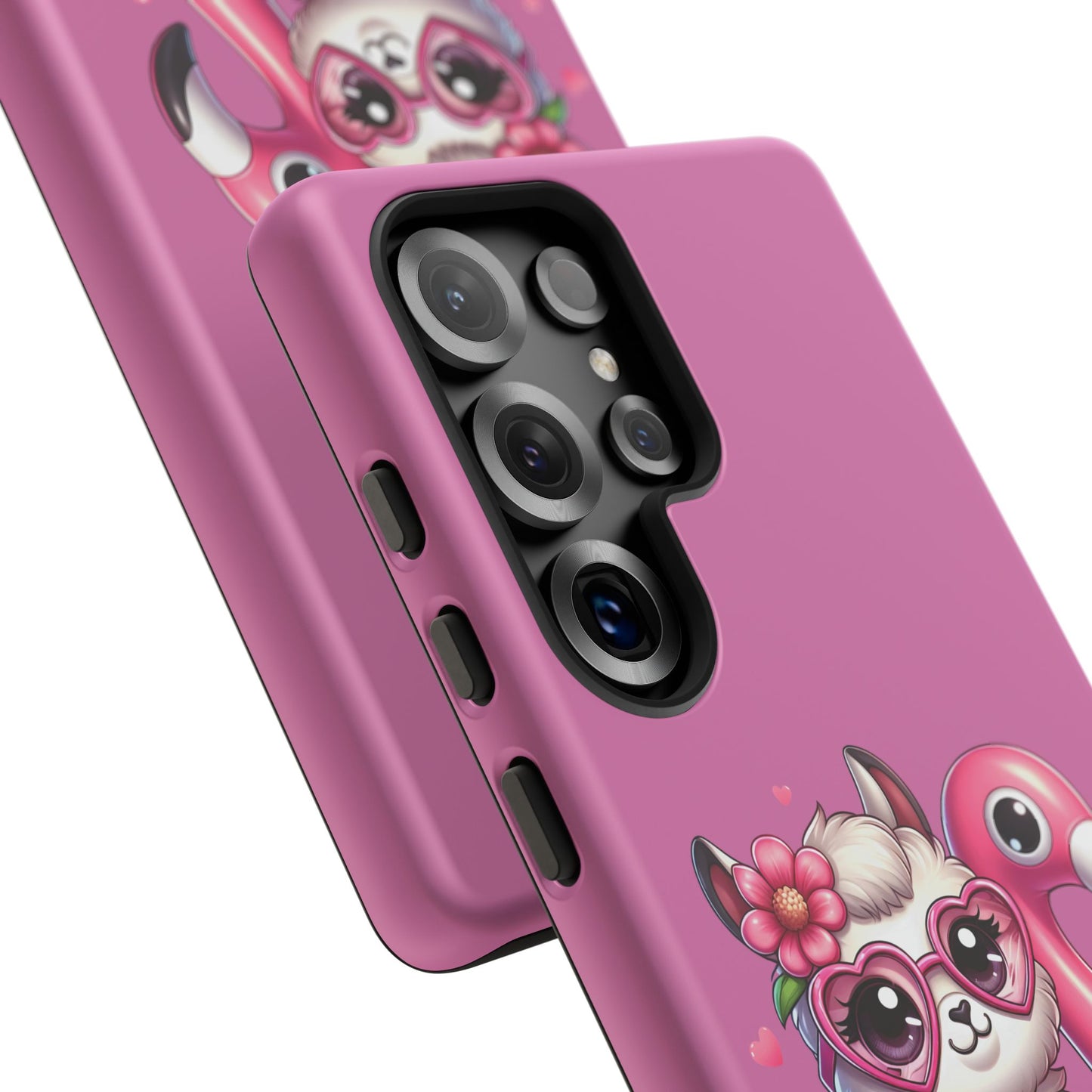 Cute Animal Phone Case, Phone Cover for Kids, Gift for Animal Lovers, Summer Vibes Accessory, Trendy Pink Case