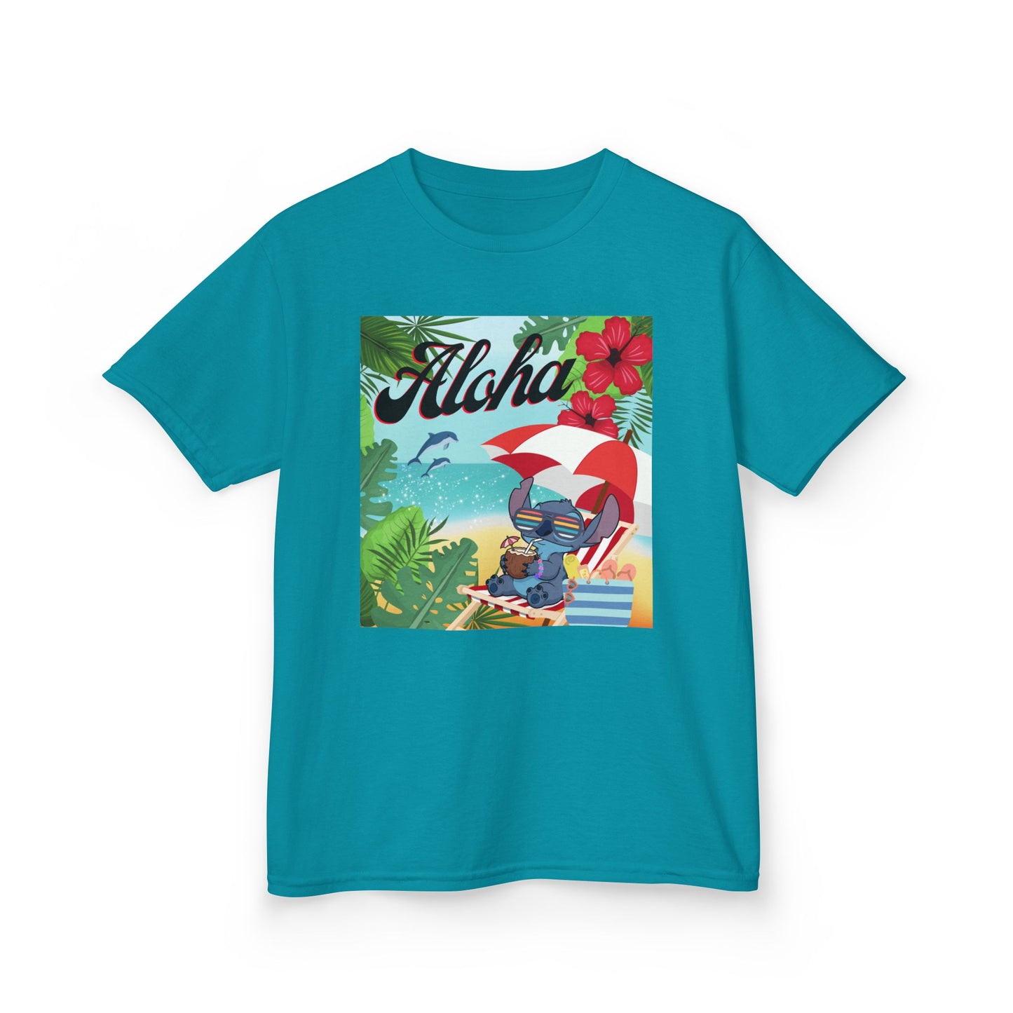Aloha Paradise Kids Tee, Summer Shirt, Beachwear, Vacation Gift, Nature Lover Gift, Tropical Vibes, Kids Summer Fashion