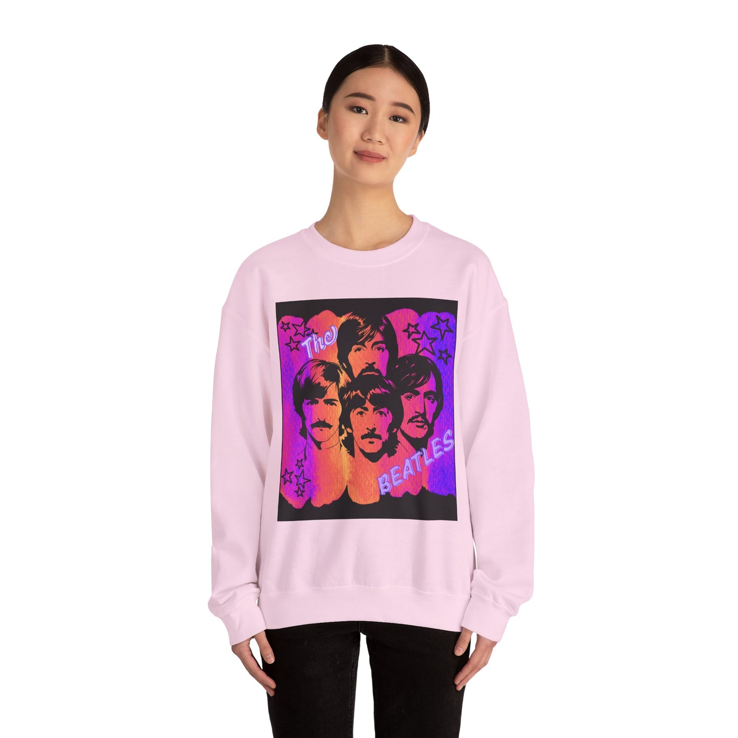 Retro Beatles inspired Crewneck Sweatshirt, Unisex Sweatshirt, Music Lover Gift, 60s Vintage Style, Cozy Casual Wear