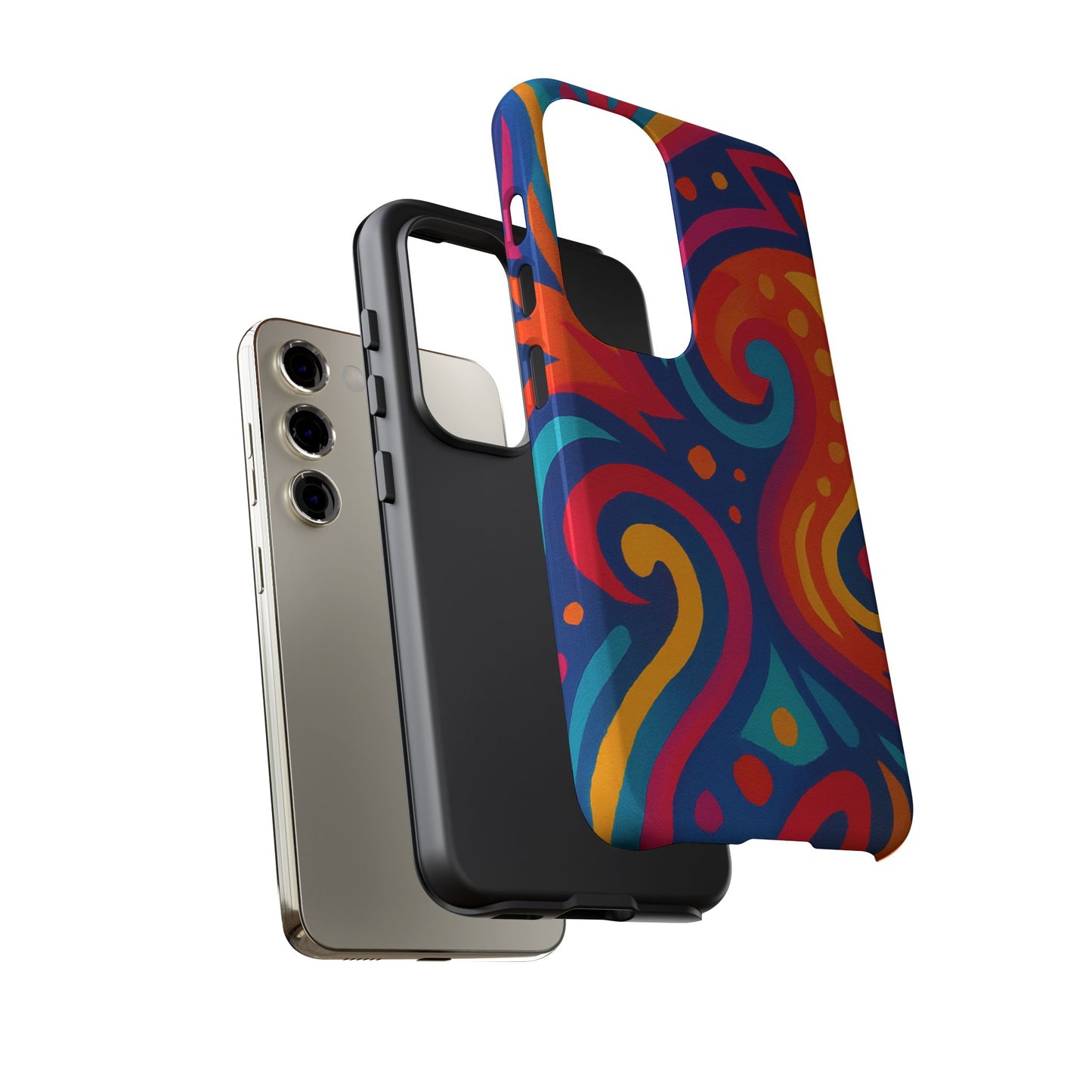 Vibrant Phone Case - Colorful Tough Case, Protective Cover, Unique Design, Trendy Gift, Phone Accessory