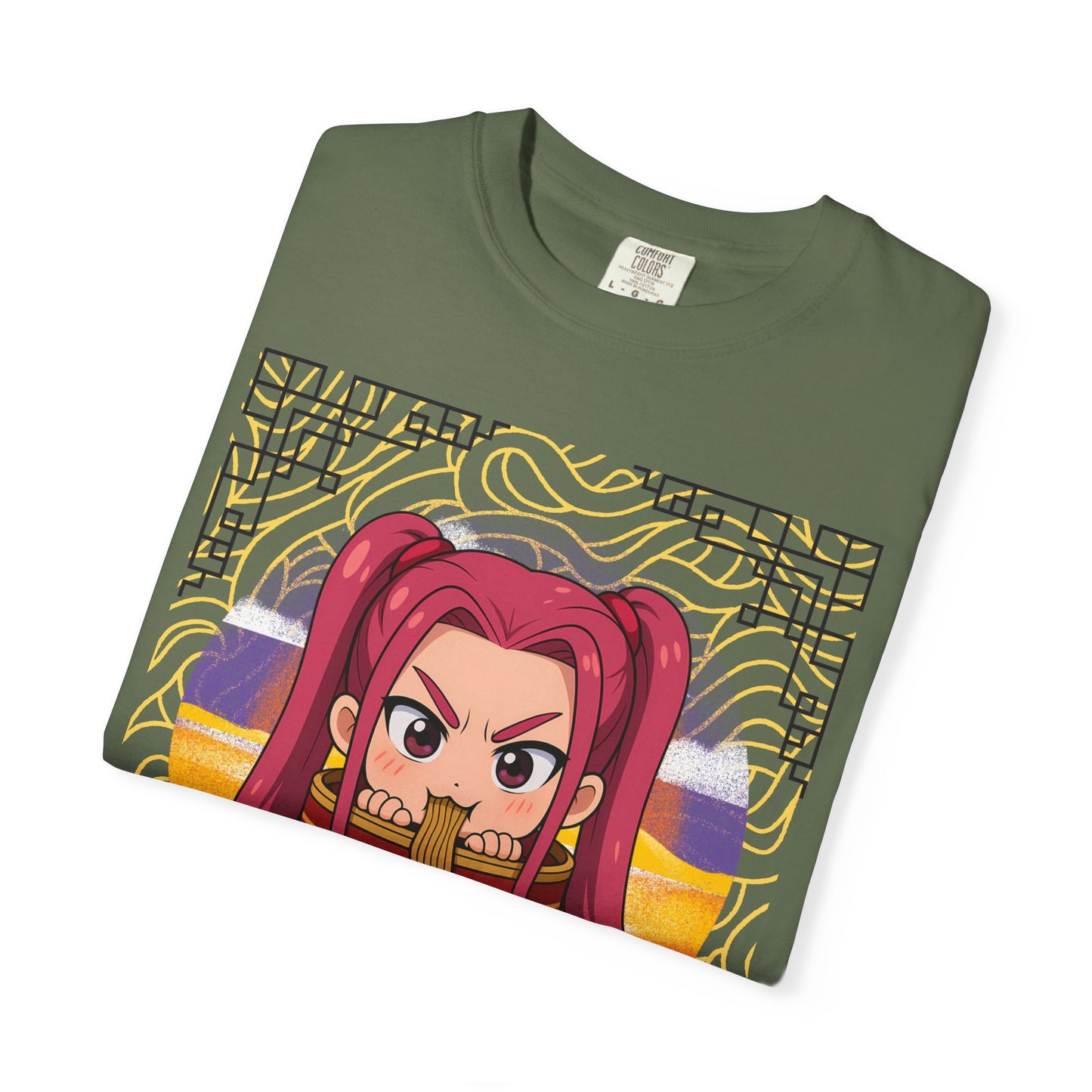 K-Pop Inspired Garment-Dyed T-Shirt, Trendy Streetwear, Anime Fan Apparel, Casual Wear, Gifts for Music Lovers