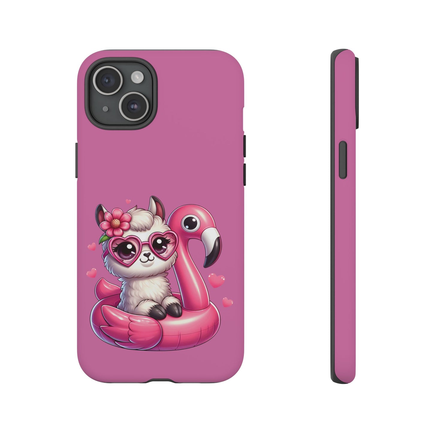 Cute Animal Phone Case, Phone Cover for Kids, Gift for Animal Lovers, Summer Vibes Accessory, Trendy Pink Case