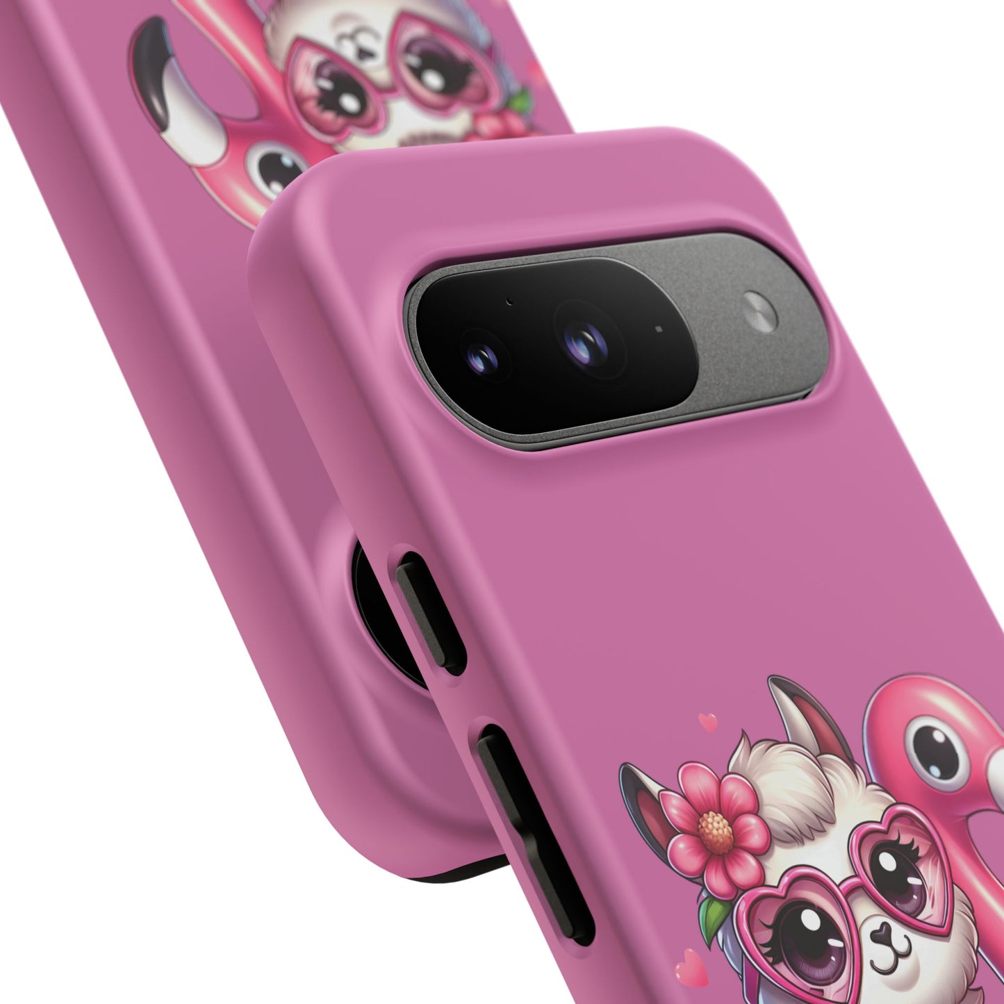 Cute Animal Phone Case, Phone Cover for Kids, Gift for Animal Lovers, Summer Vibes Accessory, Trendy Pink Case