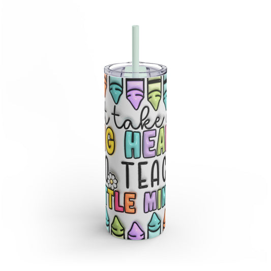 Colorful Teacher's Tumbler, Motivational Drinkware for Educators, Inspirational Gift for Teachers, School Supplies, Classroom Essentials