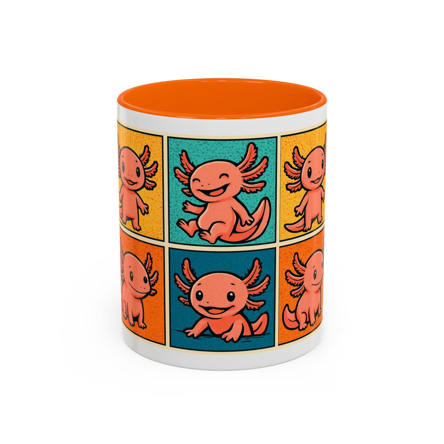 Cute Axolotl Coffee Mug, Fun Animal Mug, Colorful Drinking Cup, Gift for Kids, Office Mug, Aquarium Lover's Cup