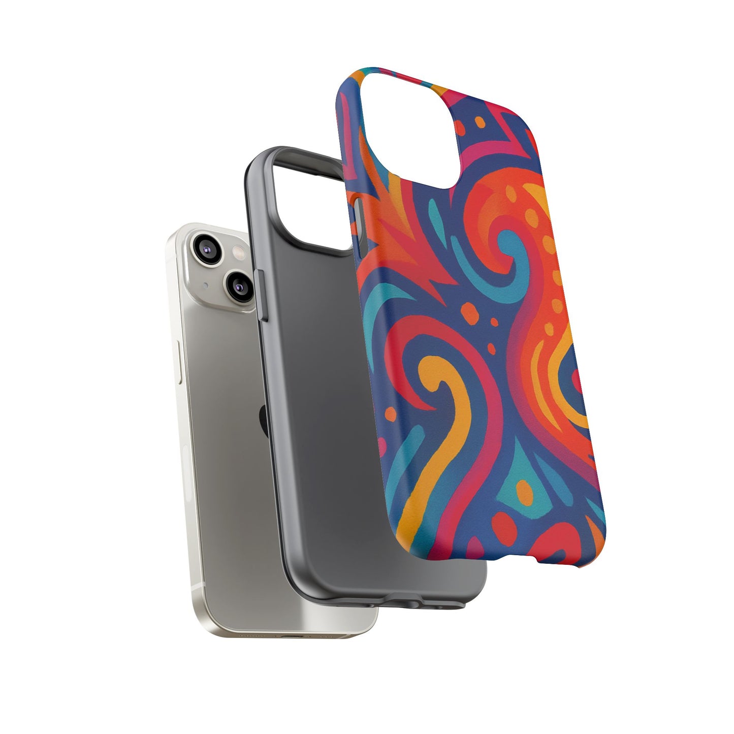 Vibrant Phone Case - Colorful Tough Case, Protective Cover, Unique Design, Trendy Gift, Phone Accessory