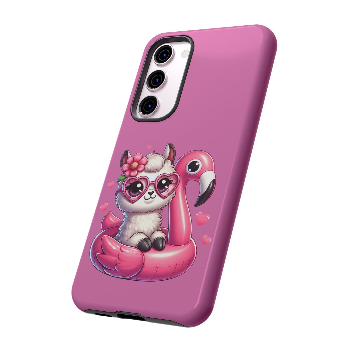 Cute Animal Phone Case, Phone Cover for Kids, Gift for Animal Lovers, Summer Vibes Accessory, Trendy Pink Case