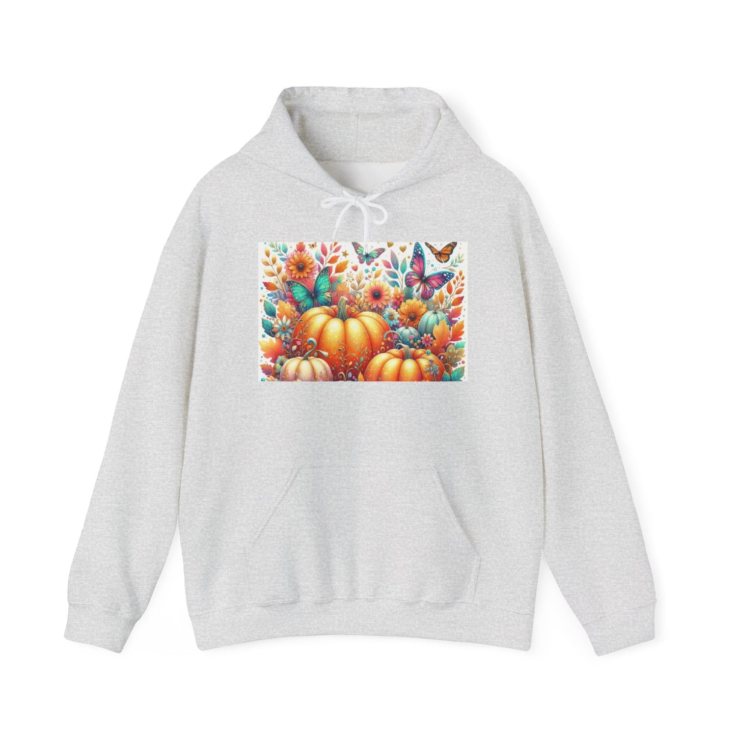 Autumn Floral Pumpkin Hoodie, Cozy Fall Sweatshirt, Nature Lover Gift, Halloween Attire, Harvest Fashion, Seasonal Style