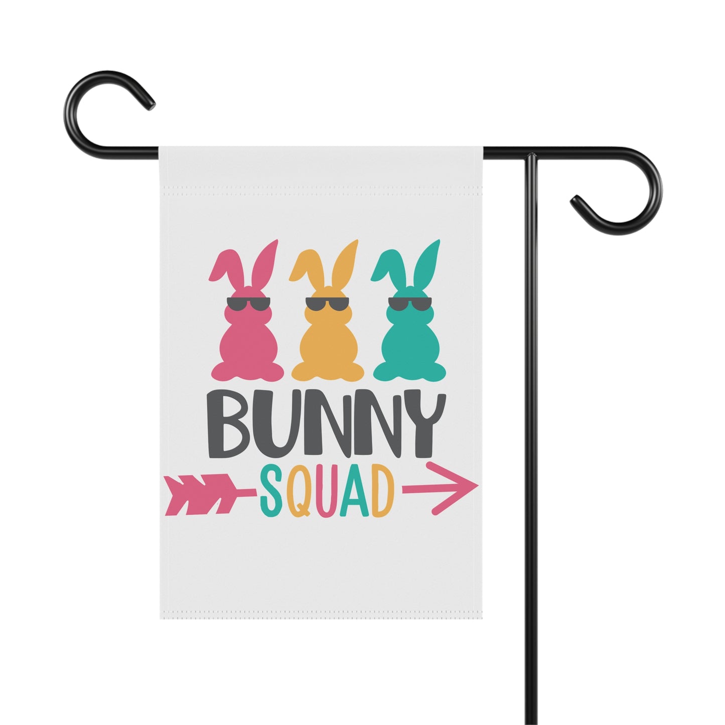 Bunny Squad Garden Banner, Funny Spring Decor, Easter Yard Sign, Outdoor Easter Decoration, Cute Garden Flag