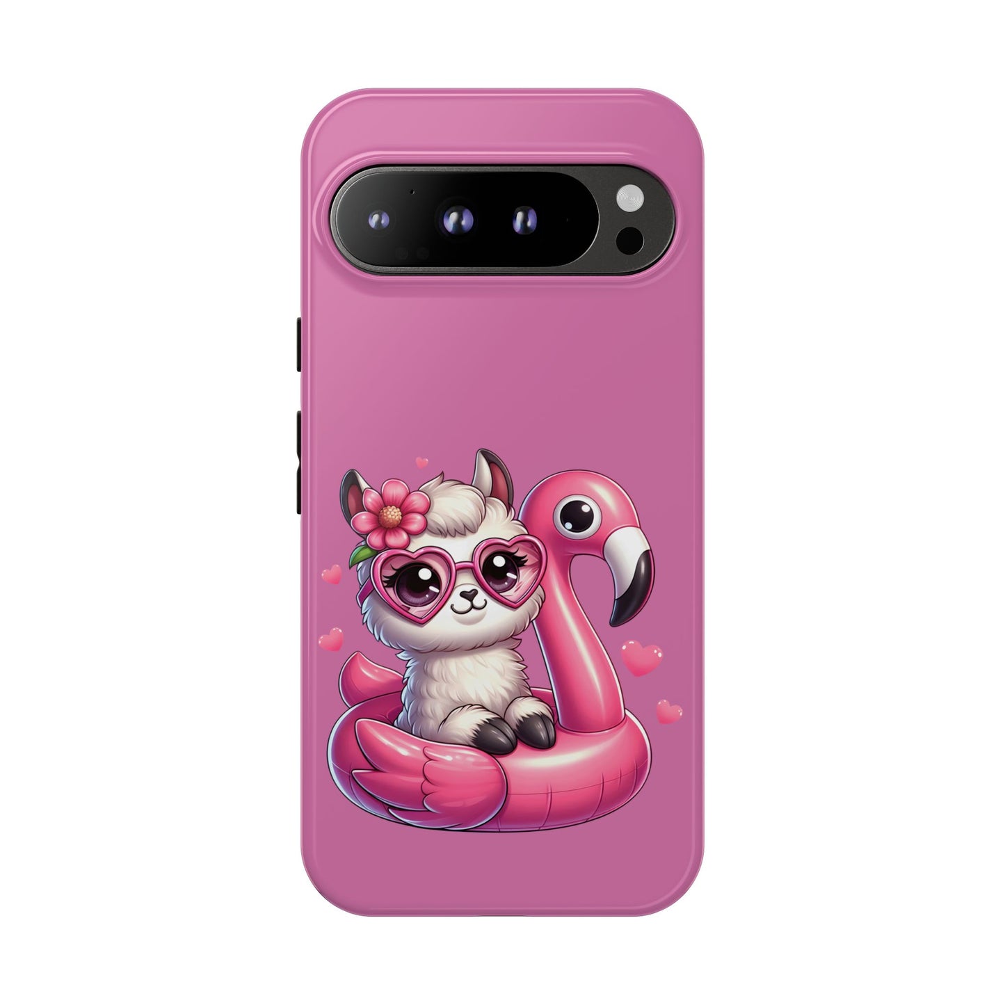 Cute Animal Phone Case, Phone Cover for Kids, Gift for Animal Lovers, Summer Vibes Accessory, Trendy Pink Case