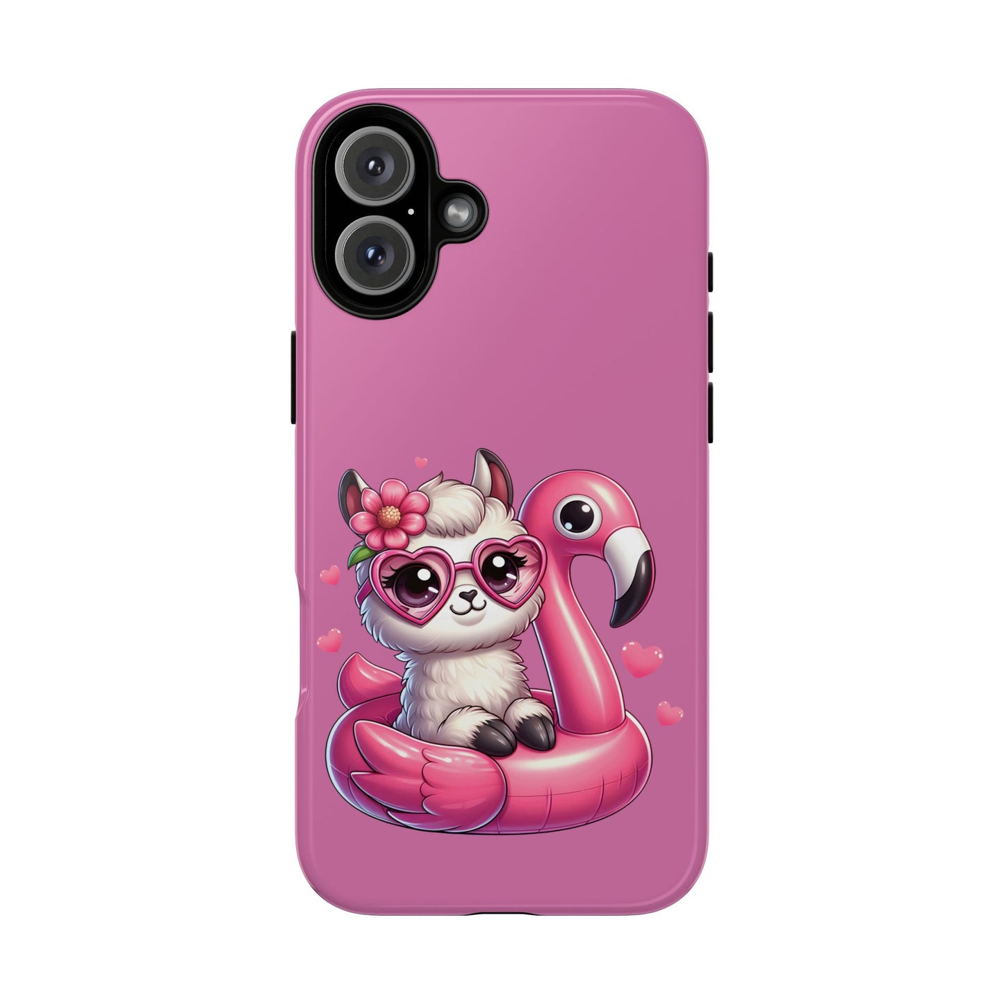 Cute Animal Phone Case, Phone Cover for Kids, Gift for Animal Lovers, Summer Vibes Accessory, Trendy Pink Case