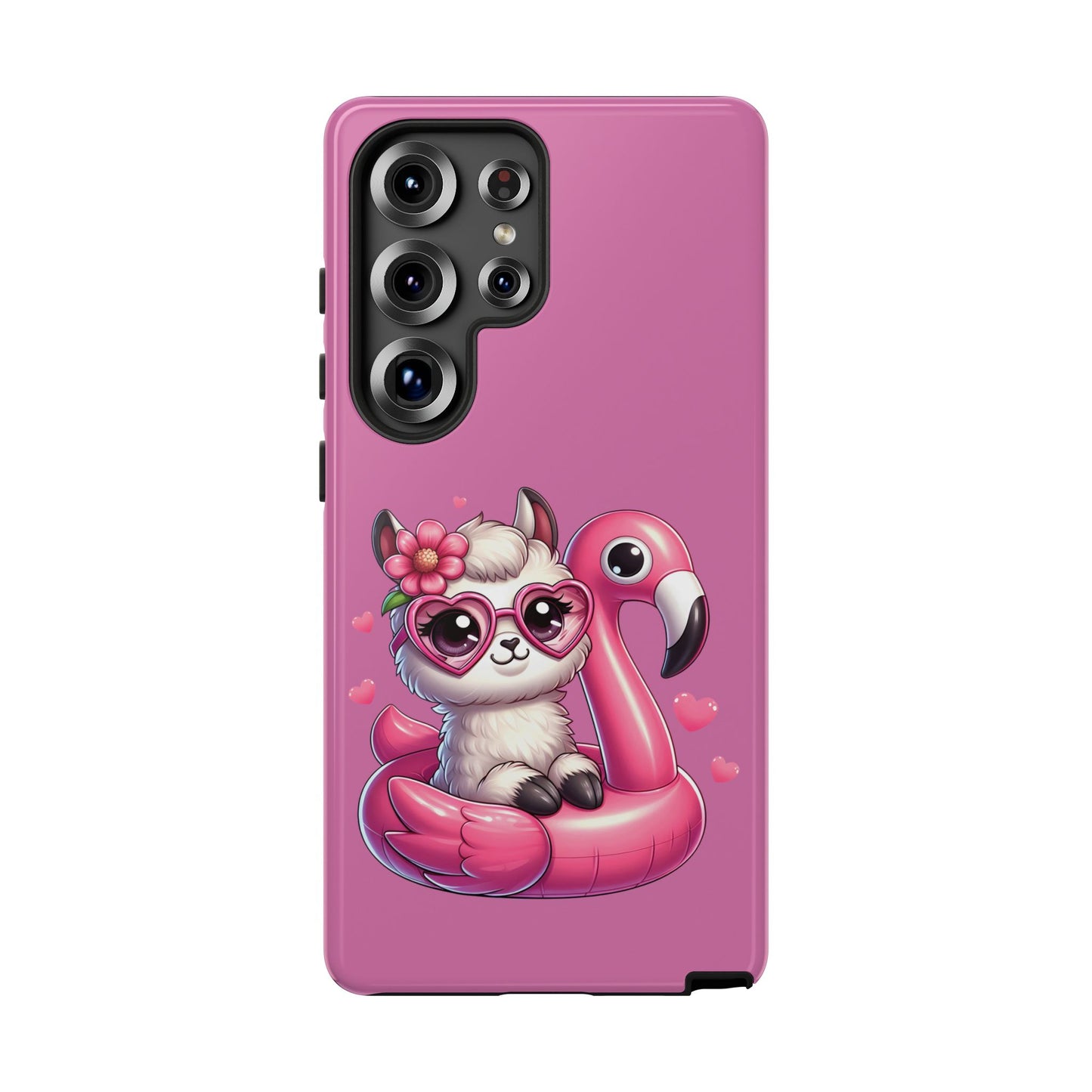 Cute Animal Phone Case, Phone Cover for Kids, Gift for Animal Lovers, Summer Vibes Accessory, Trendy Pink Case