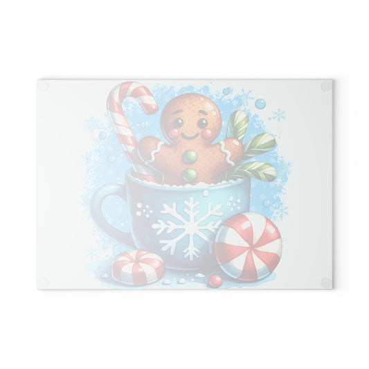 Festive Gingerbread Cutting Board - Holiday Kitchen Decor, Christmas Gift, Baking Accessory, Gingerbread Lovers, Seasonal Decor