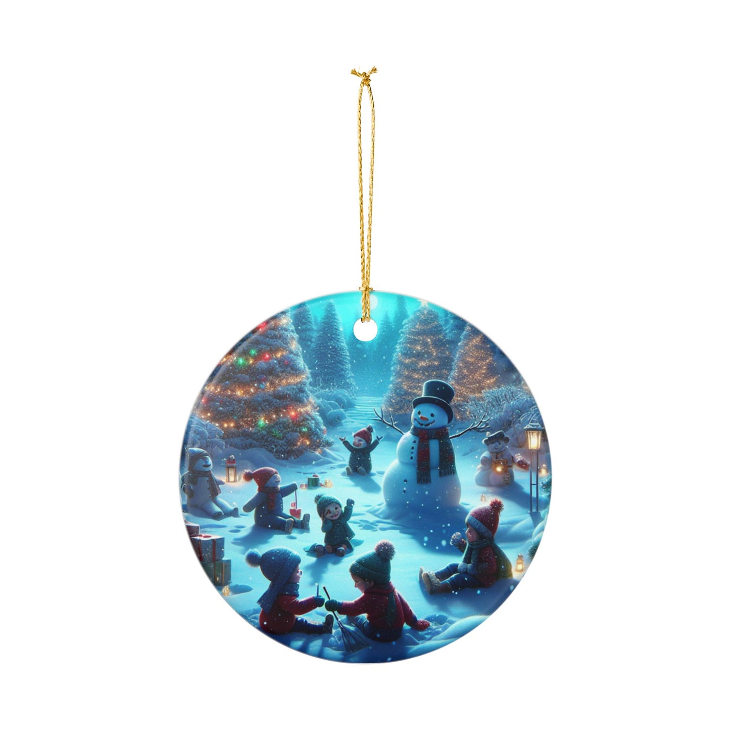 Snowman and Friends Christmas Ornament, Holiday Decoration, Christmas Tree Decor, Winter Wonderland Keepsake, Gift for Loved Ones