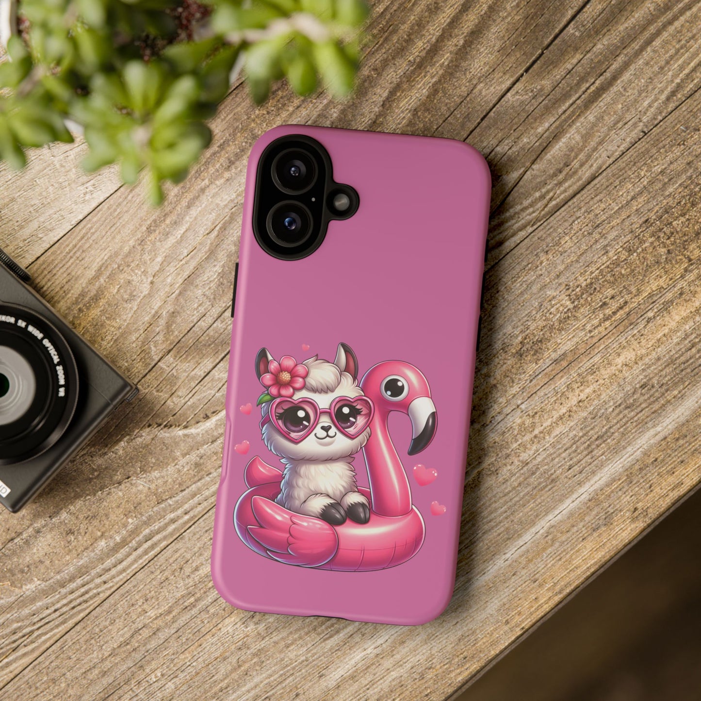 Cute Animal Phone Case, Phone Cover for Kids, Gift for Animal Lovers, Summer Vibes Accessory, Trendy Pink Case