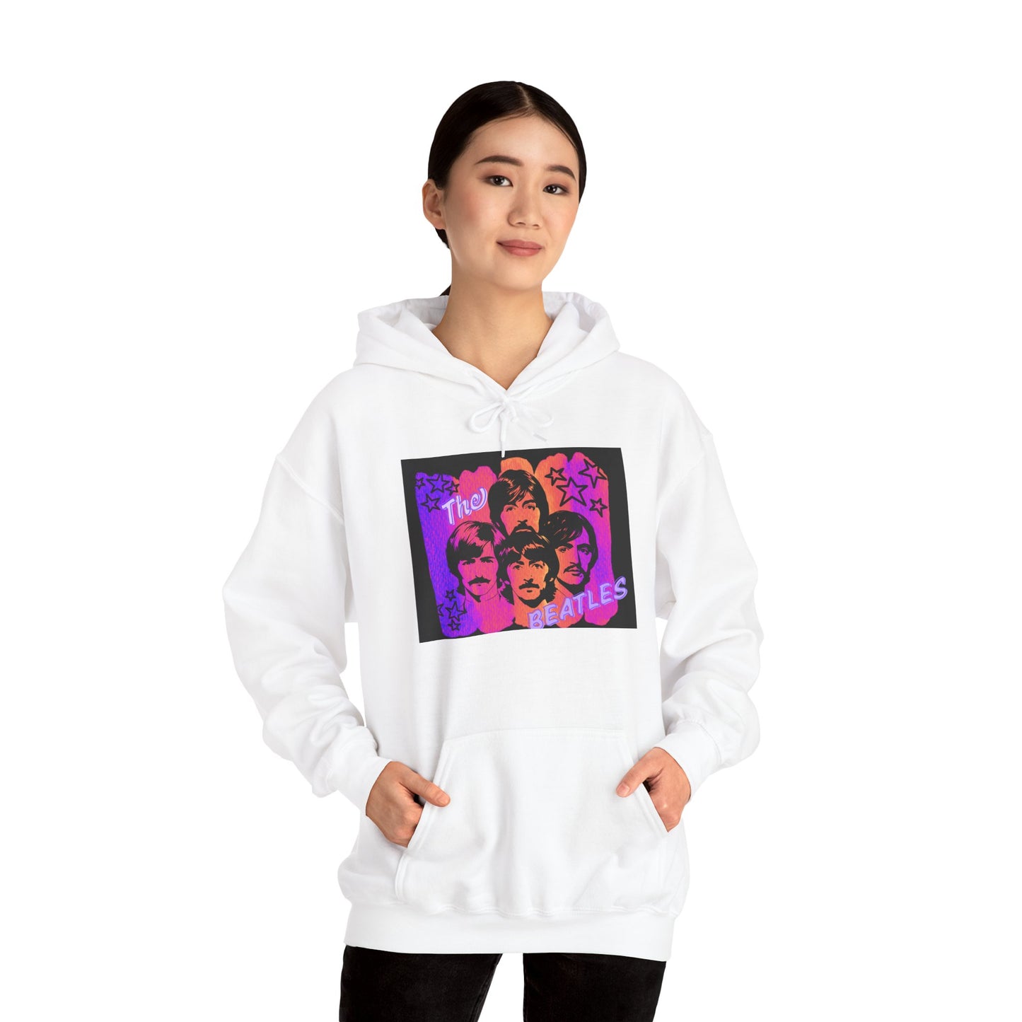 Beatles-Inspired Unisex Hoodie, Nostalgic Fashion, Gift for Music Lovers, Cozy Layer for Concerts, Unique Vintage Style