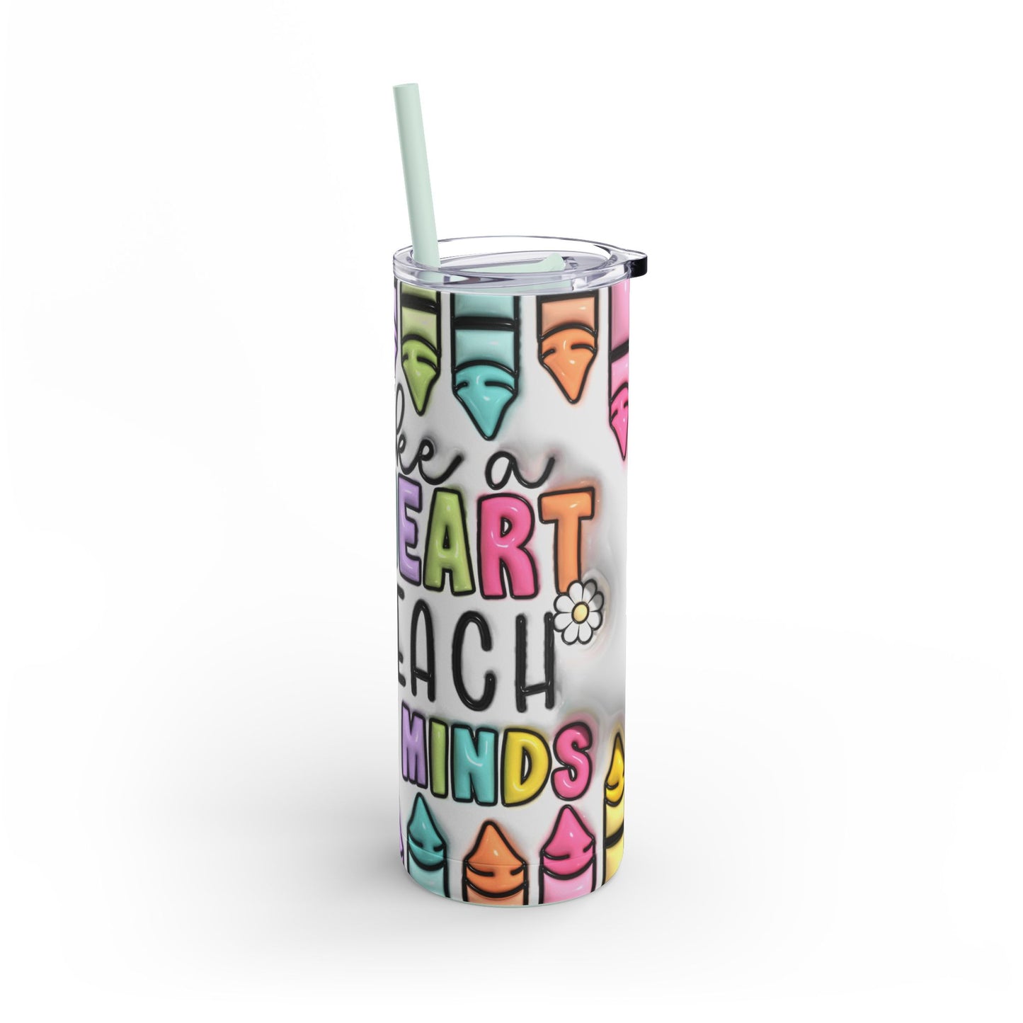 Colorful Teacher's Tumbler, Motivational Drinkware for Educators, Inspirational Gift for Teachers, School Supplies, Classroom Essentials