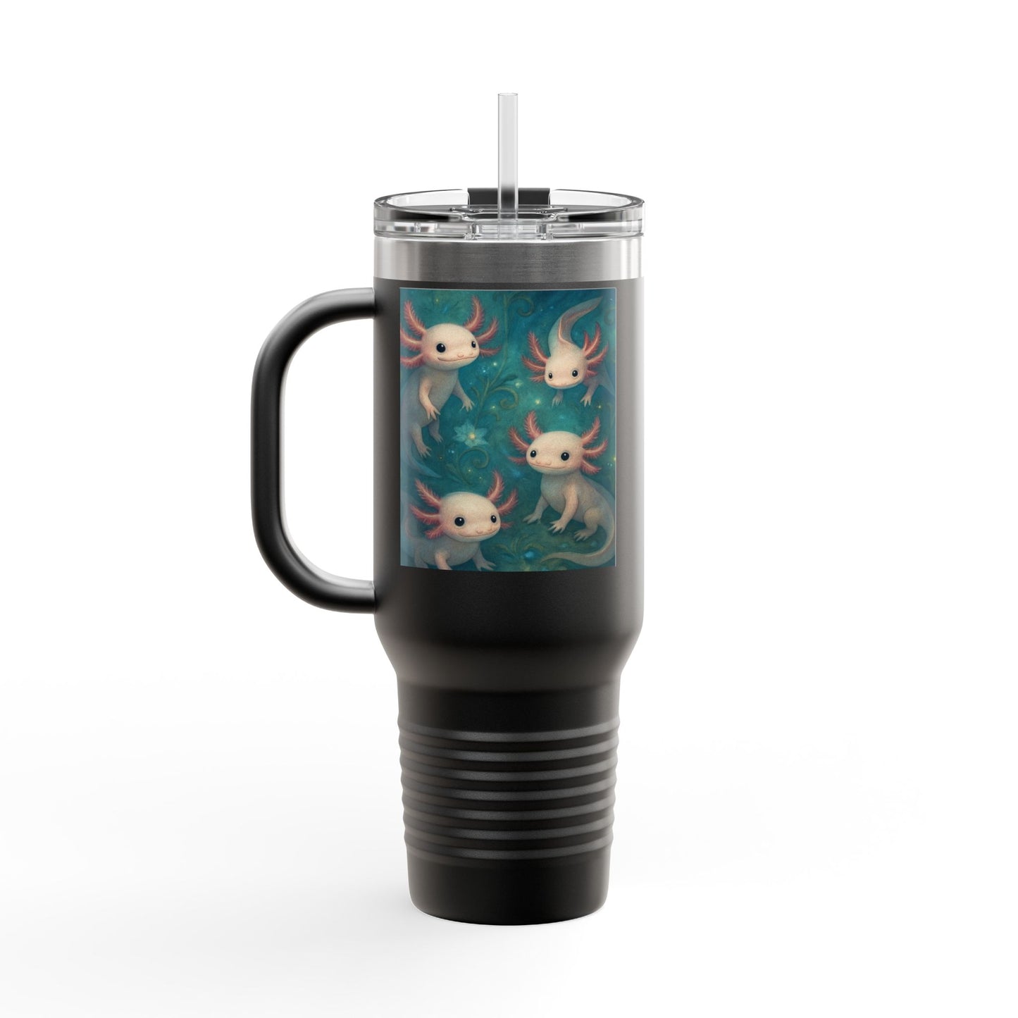 Whimsical Insulated Travel Mug, 40oz - Cute Creatures Design for Coffee Lovers, Travel, Gifts, Birthday, Nature Enthusiasts, Fun Mugs