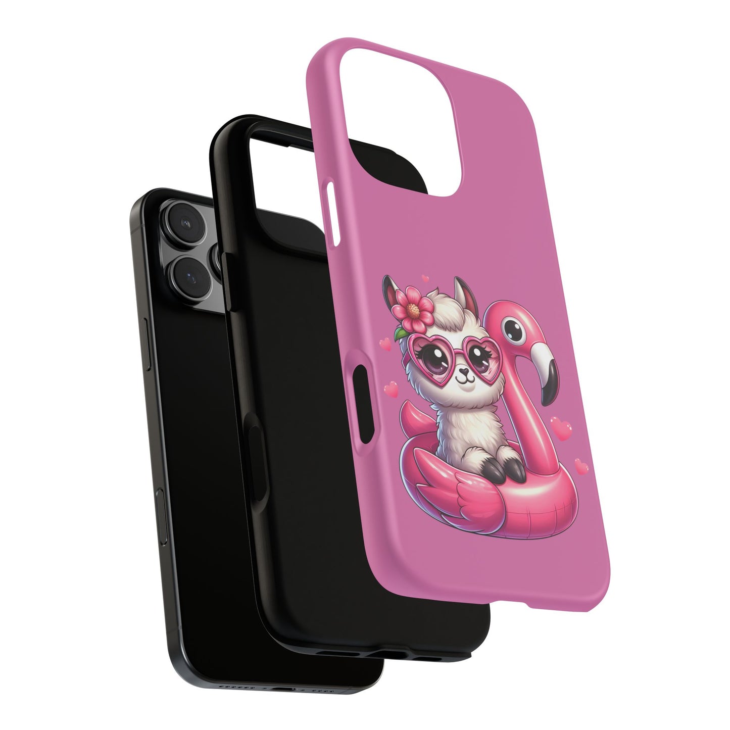 Cute Animal Phone Case, Phone Cover for Kids, Gift for Animal Lovers, Summer Vibes Accessory, Trendy Pink Case