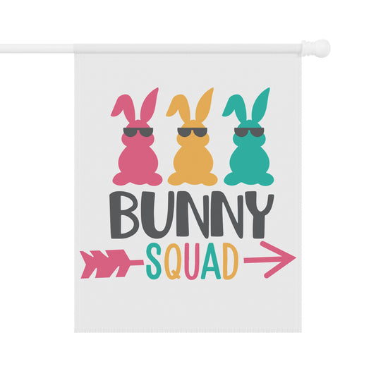 Bunny Squad Garden Banner, Funny Spring Decor, Easter Yard Sign, Outdoor Easter Decoration, Cute Garden Flag
