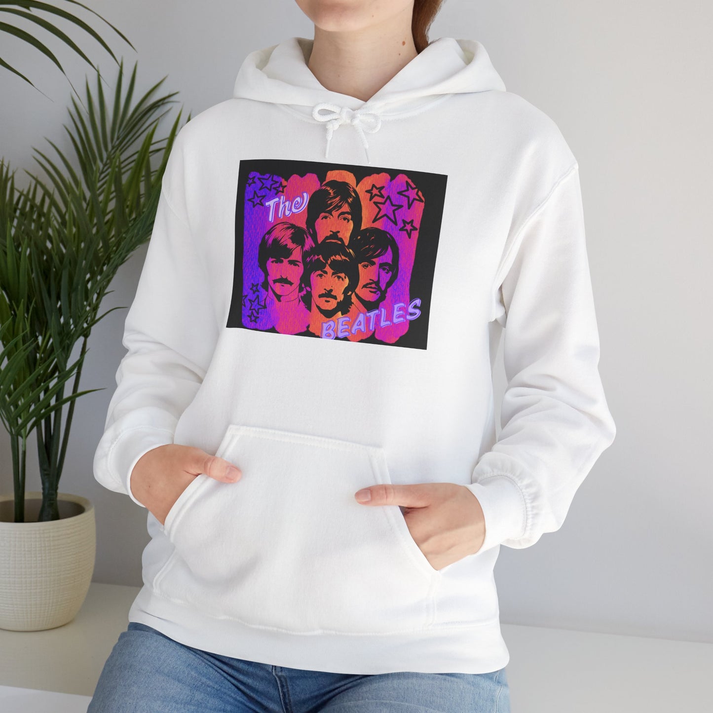 Beatles-Inspired Unisex Hoodie, Nostalgic Fashion, Gift for Music Lovers, Cozy Layer for Concerts, Unique Vintage Style