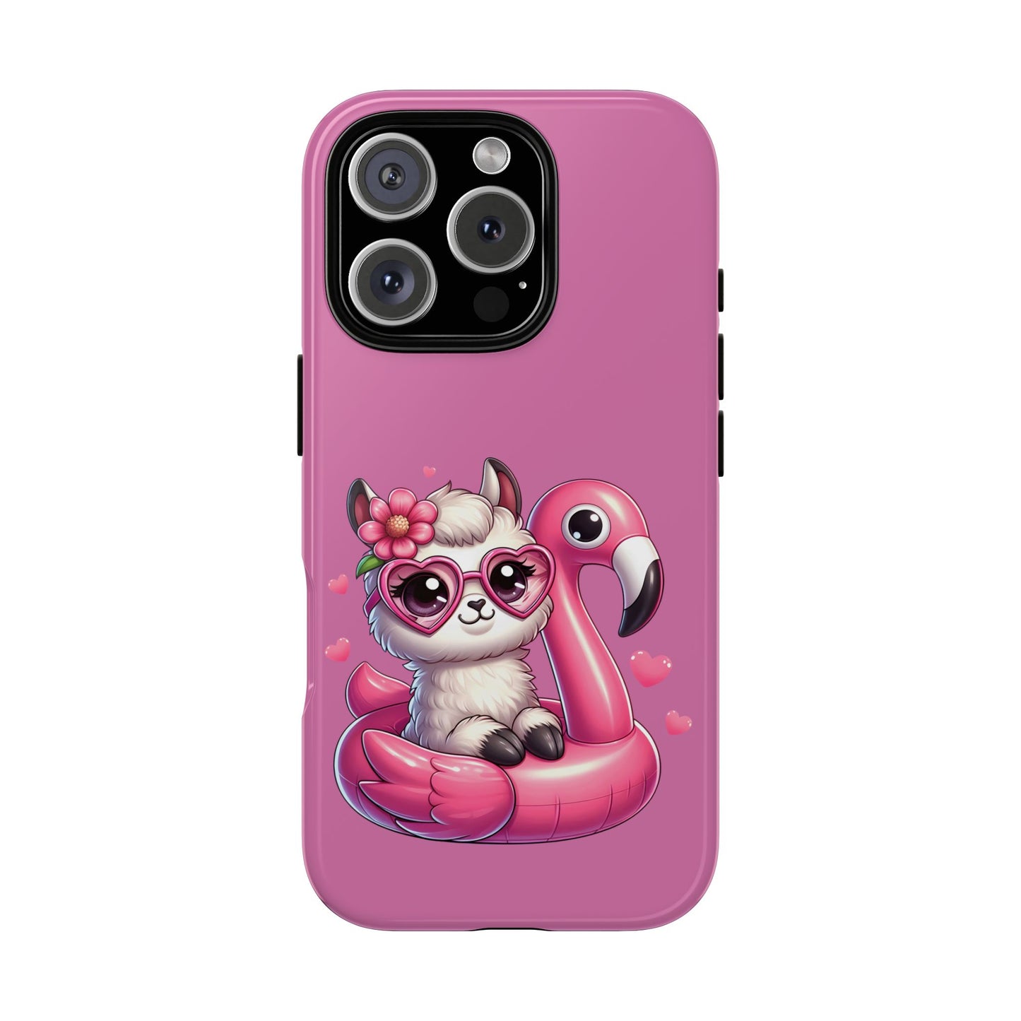 Cute Animal Phone Case, Phone Cover for Kids, Gift for Animal Lovers, Summer Vibes Accessory, Trendy Pink Case