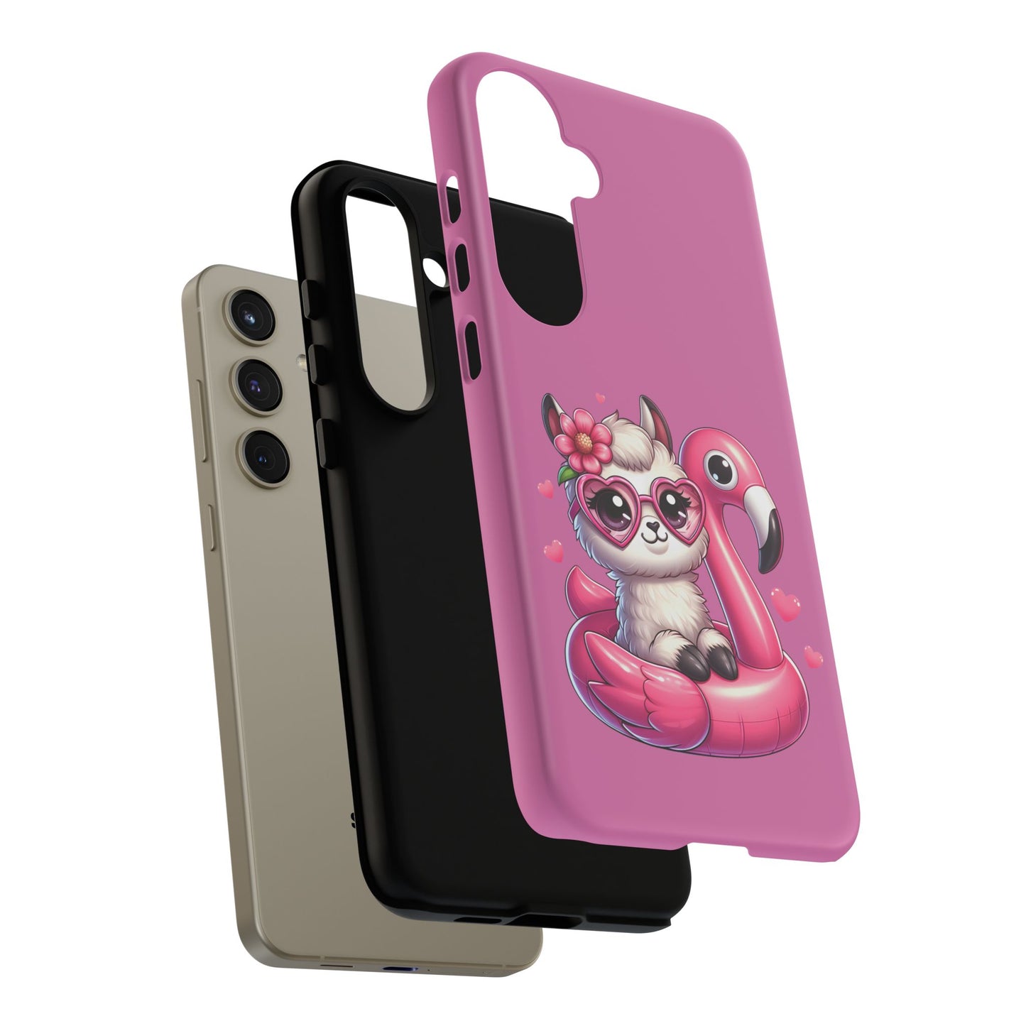 Cute Animal Phone Case, Phone Cover for Kids, Gift for Animal Lovers, Summer Vibes Accessory, Trendy Pink Case